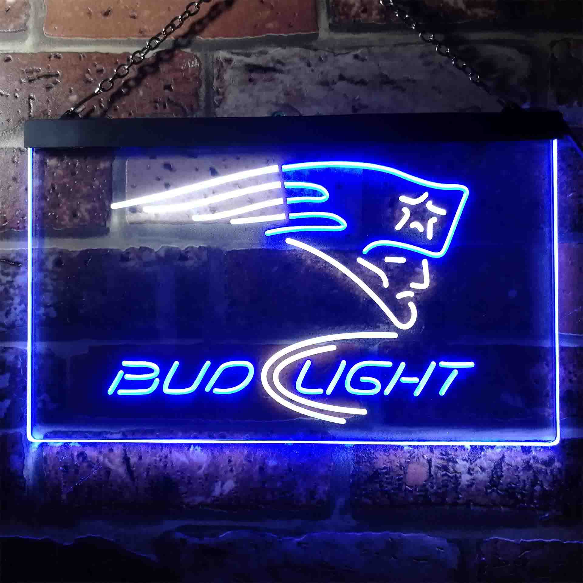 New England Patriots Bud Light Neon-Like LED Sign - Image 10