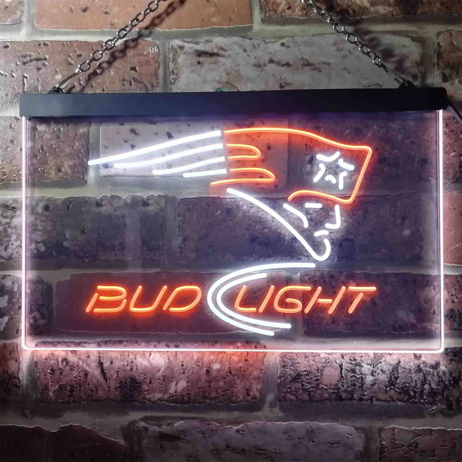 New England Patriots Bud Light Neon-Like LED Sign - Image 11