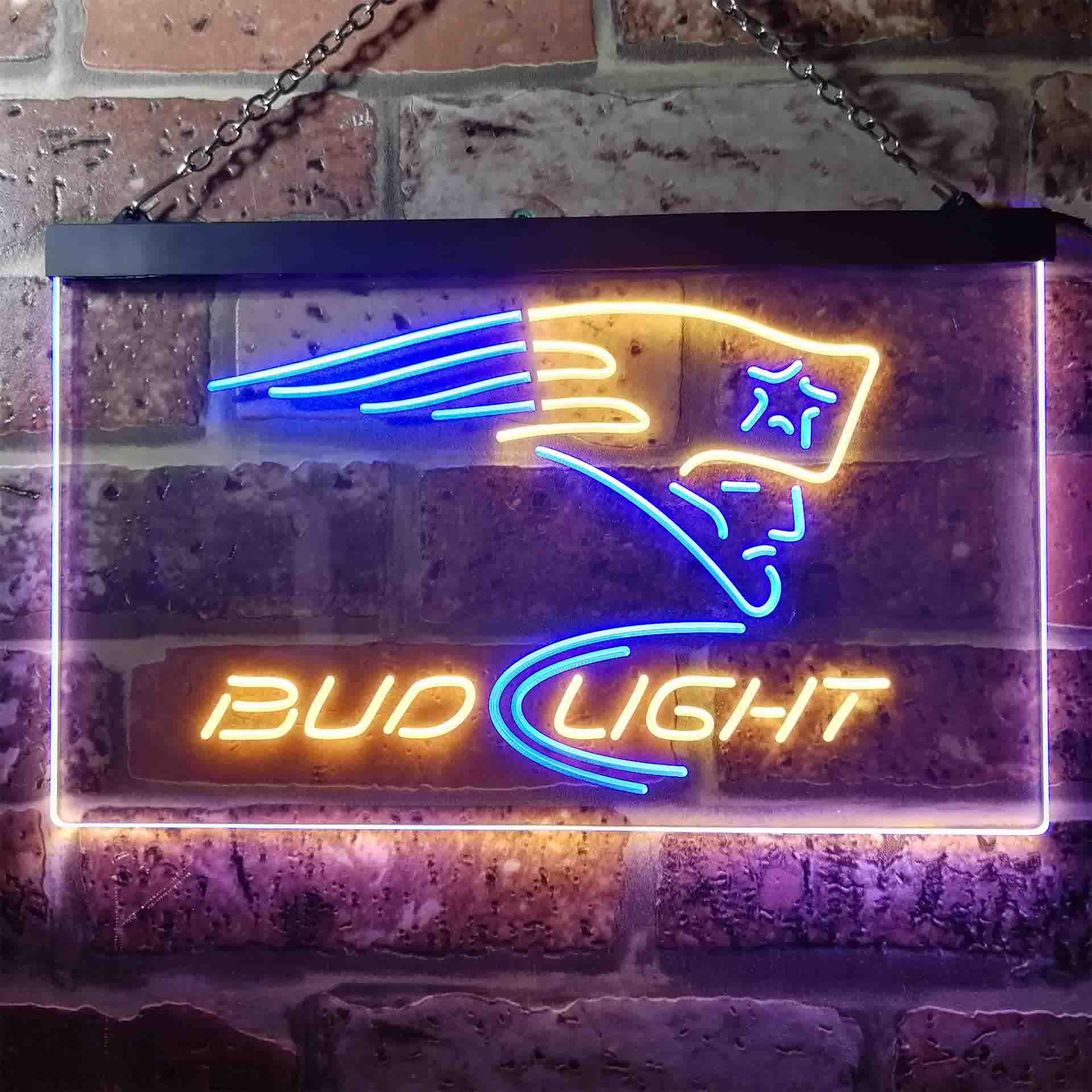 New England Patriots Bud Light Neon-Like LED Sign - Image 12