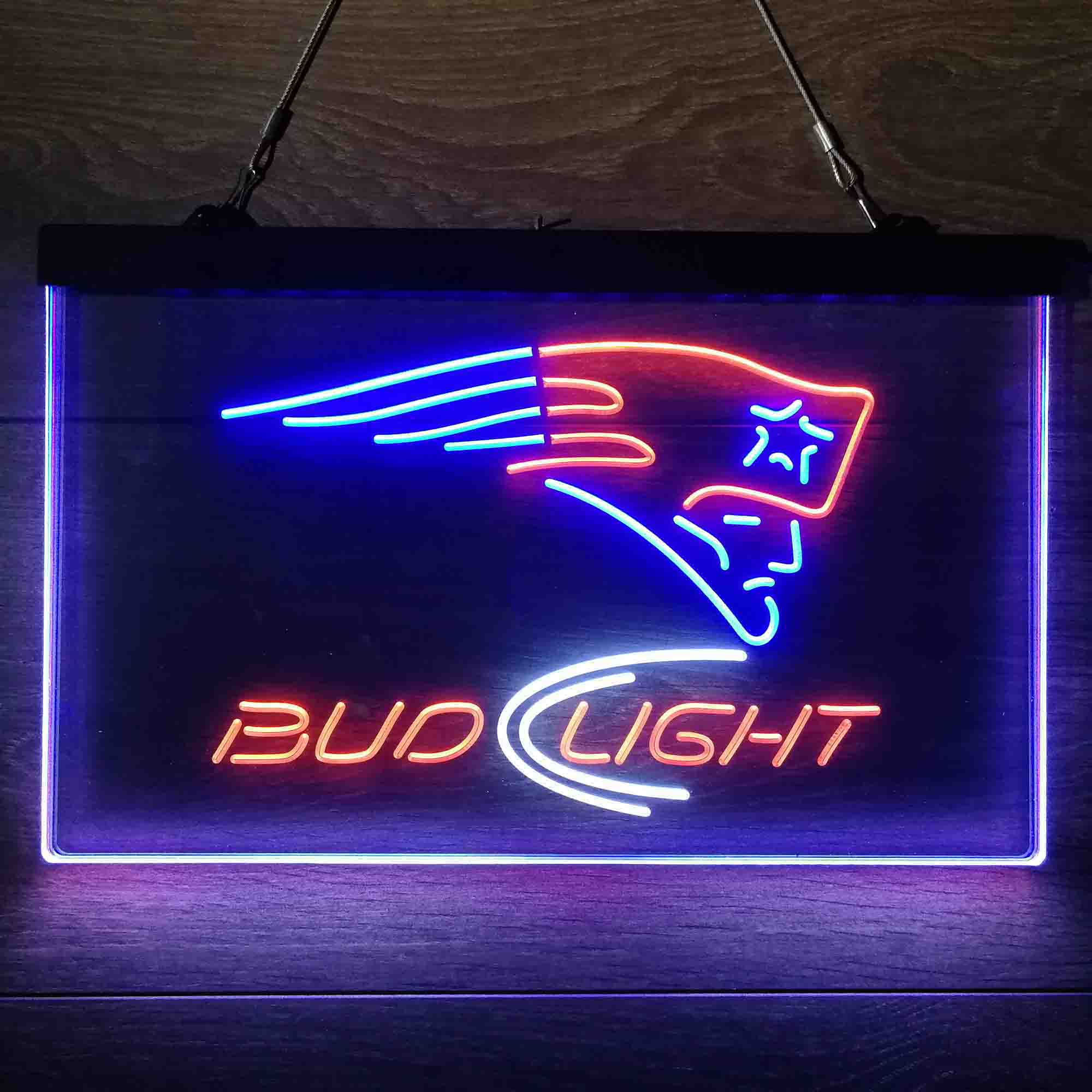 New England Patriots Bud Light Neon-Like LED Sign - Image 16