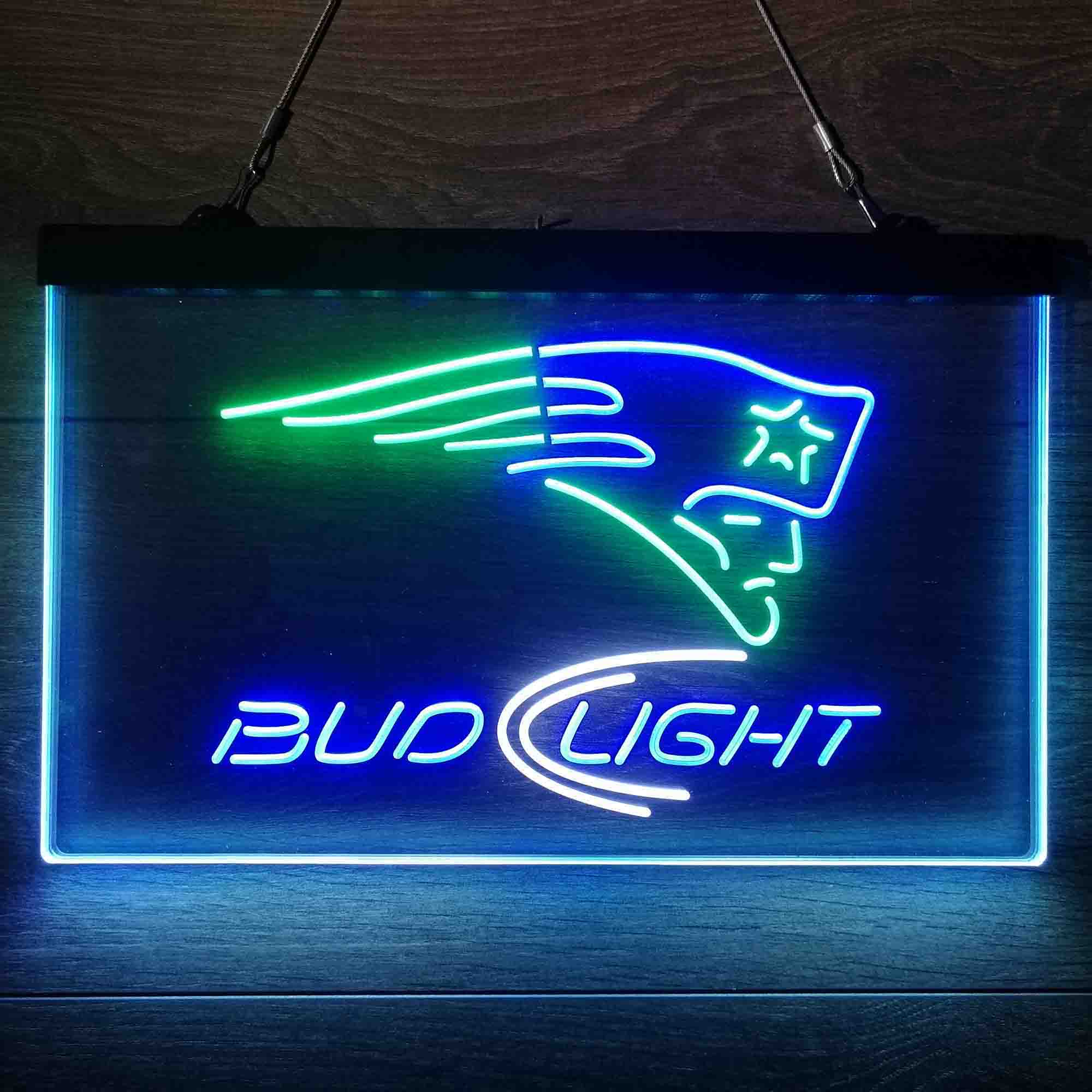 New England Patriots Bud Light Neon-Like LED Sign - Image 19
