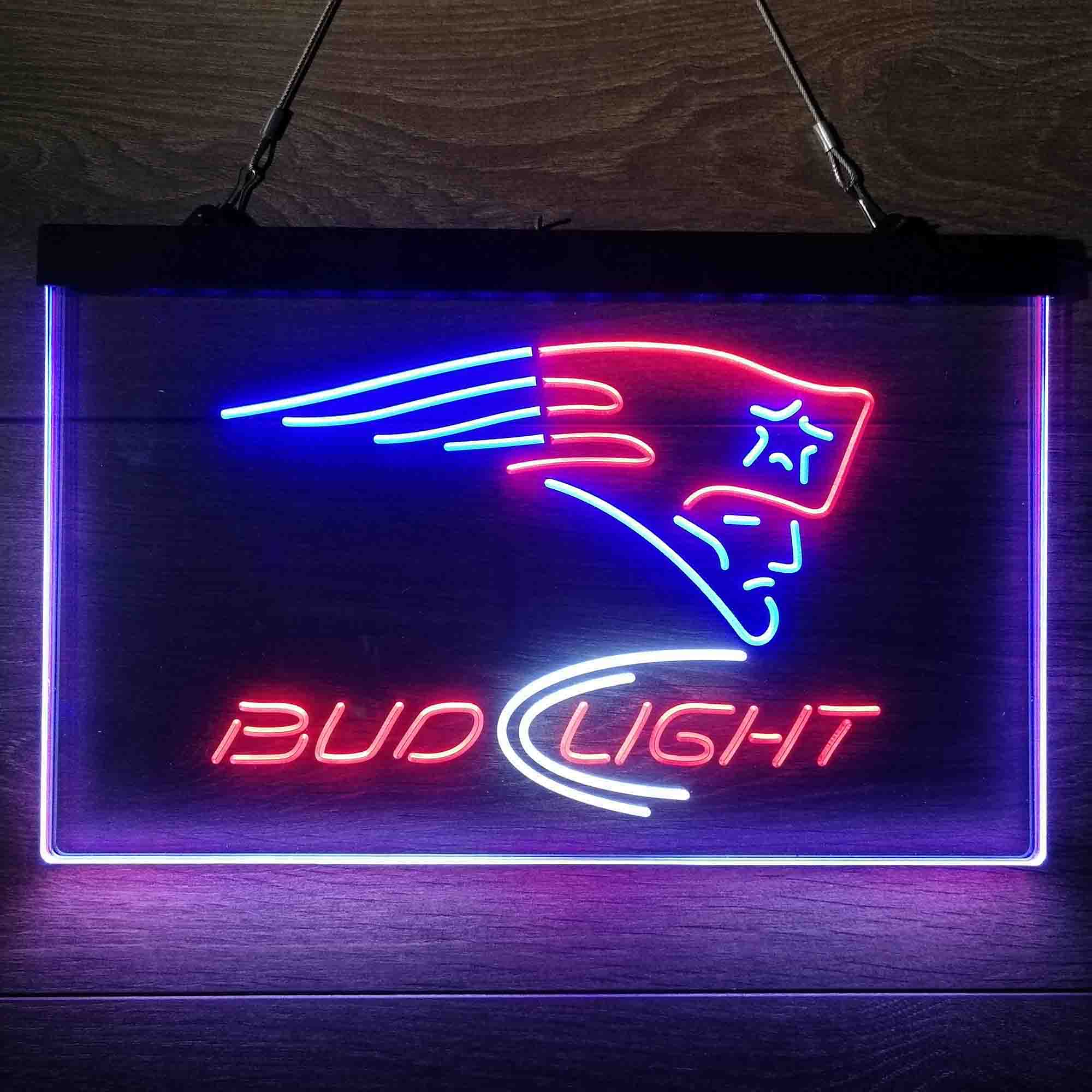 New England Patriots Bud Light Neon-Like LED Sign - Image 22