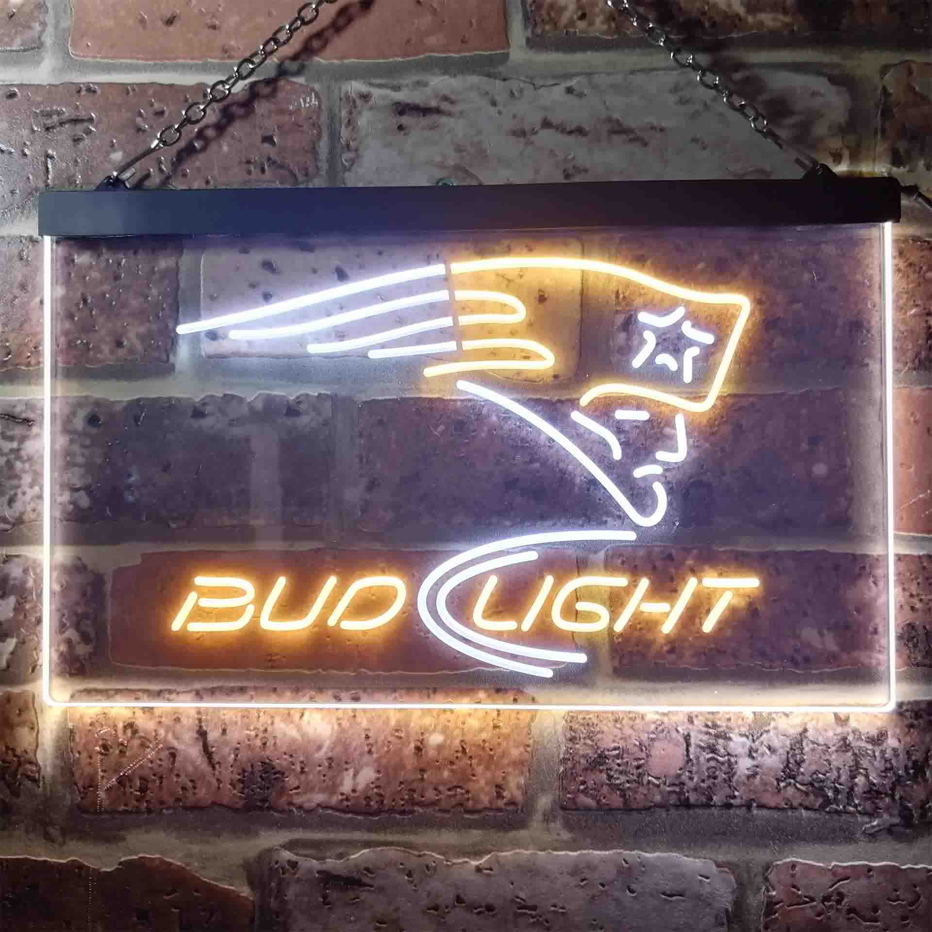 New England Patriots Bud Light Neon-Like LED Sign - Image 4
