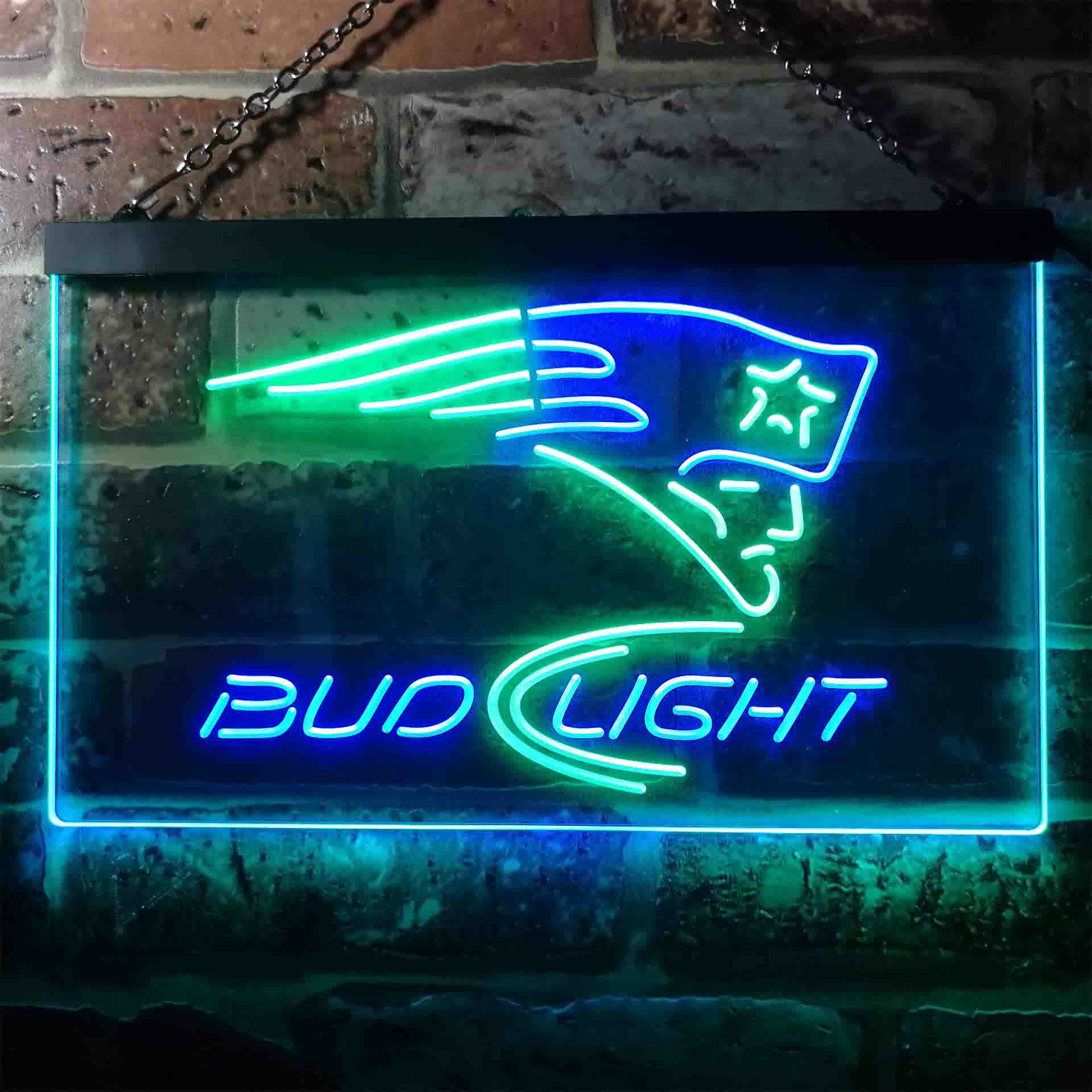 New England Patriots Bud Light Neon-Like LED Sign - Image 6