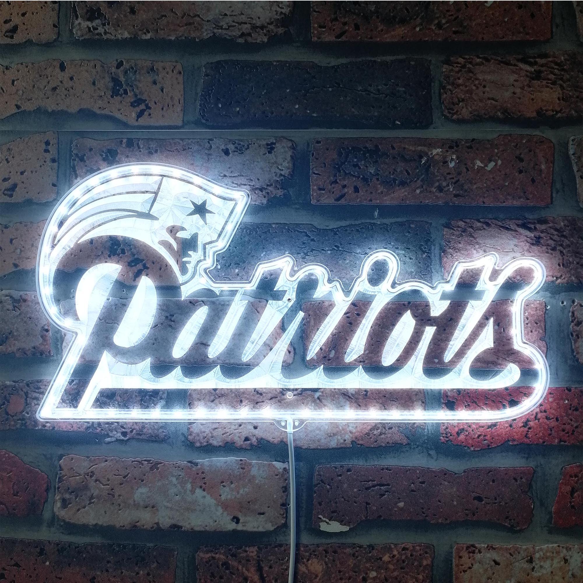 New England Patriots Neon LED Sign with Dynamic RGB Colors - Image 5