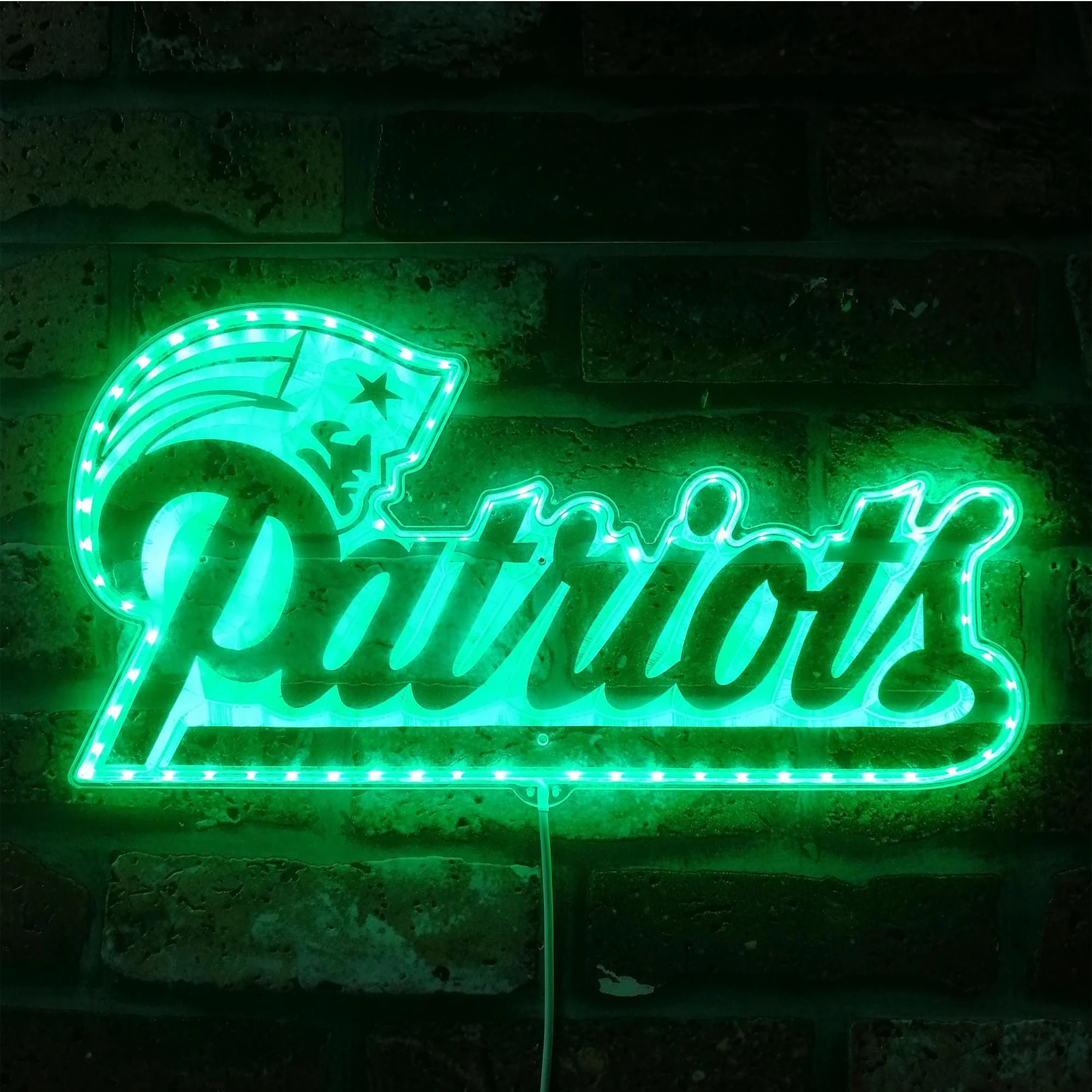 New England Patriots Neon LED Sign with Dynamic RGB Colors - Image 6