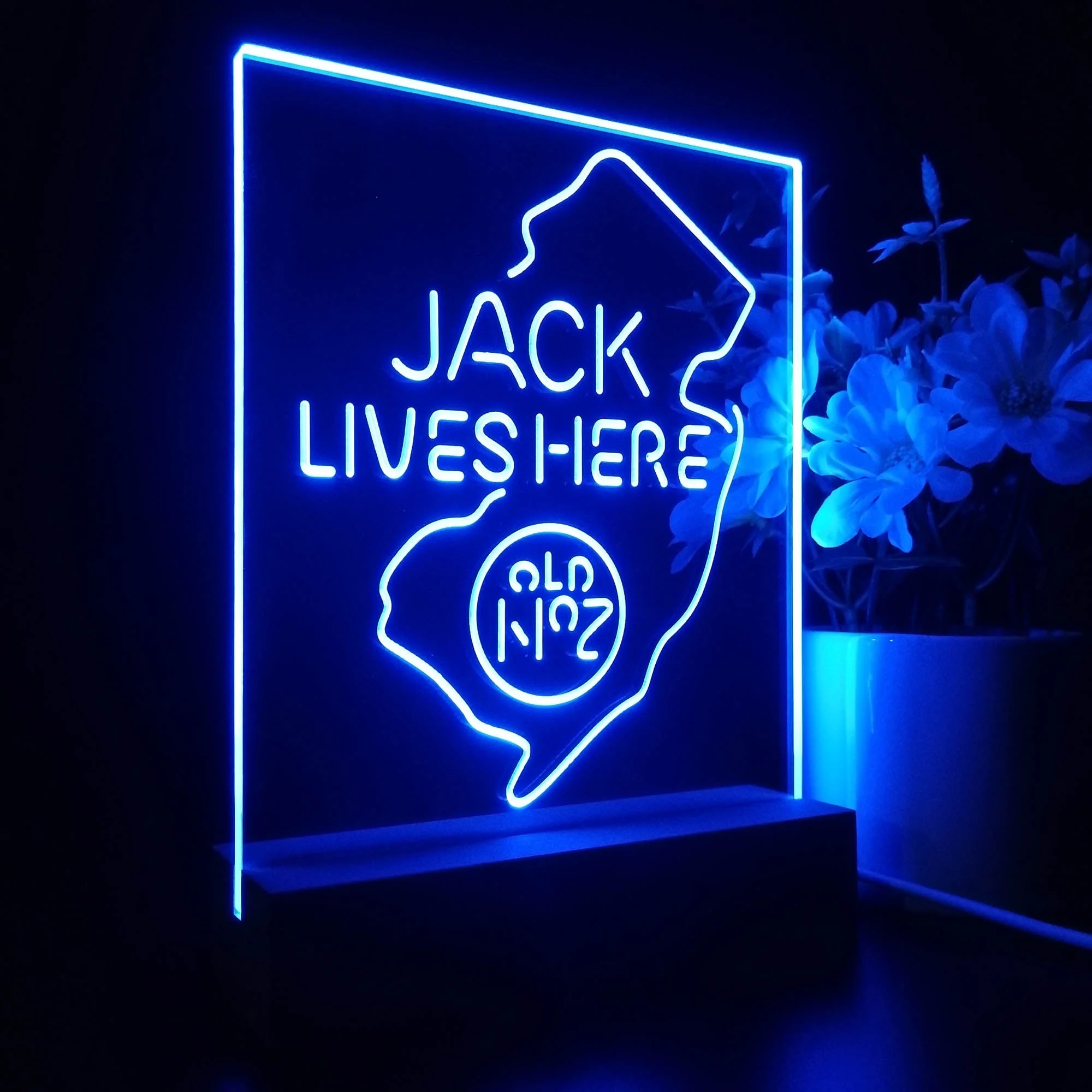 New Jersey Jack Lives Here Night Light Neon Pub Bar Lamp - Image 6