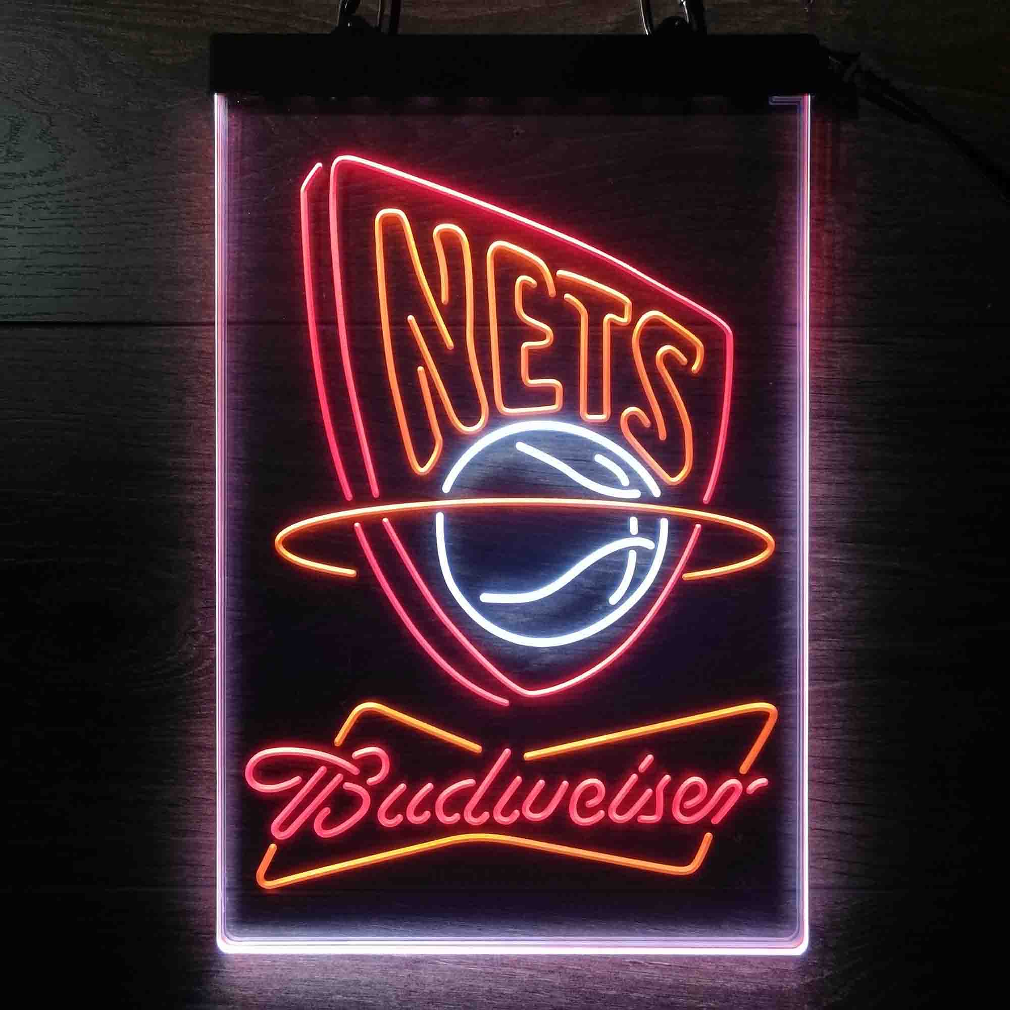 New Jersey Nets Nba Budweiser Neon LED Sign 3 Colors - Image 10