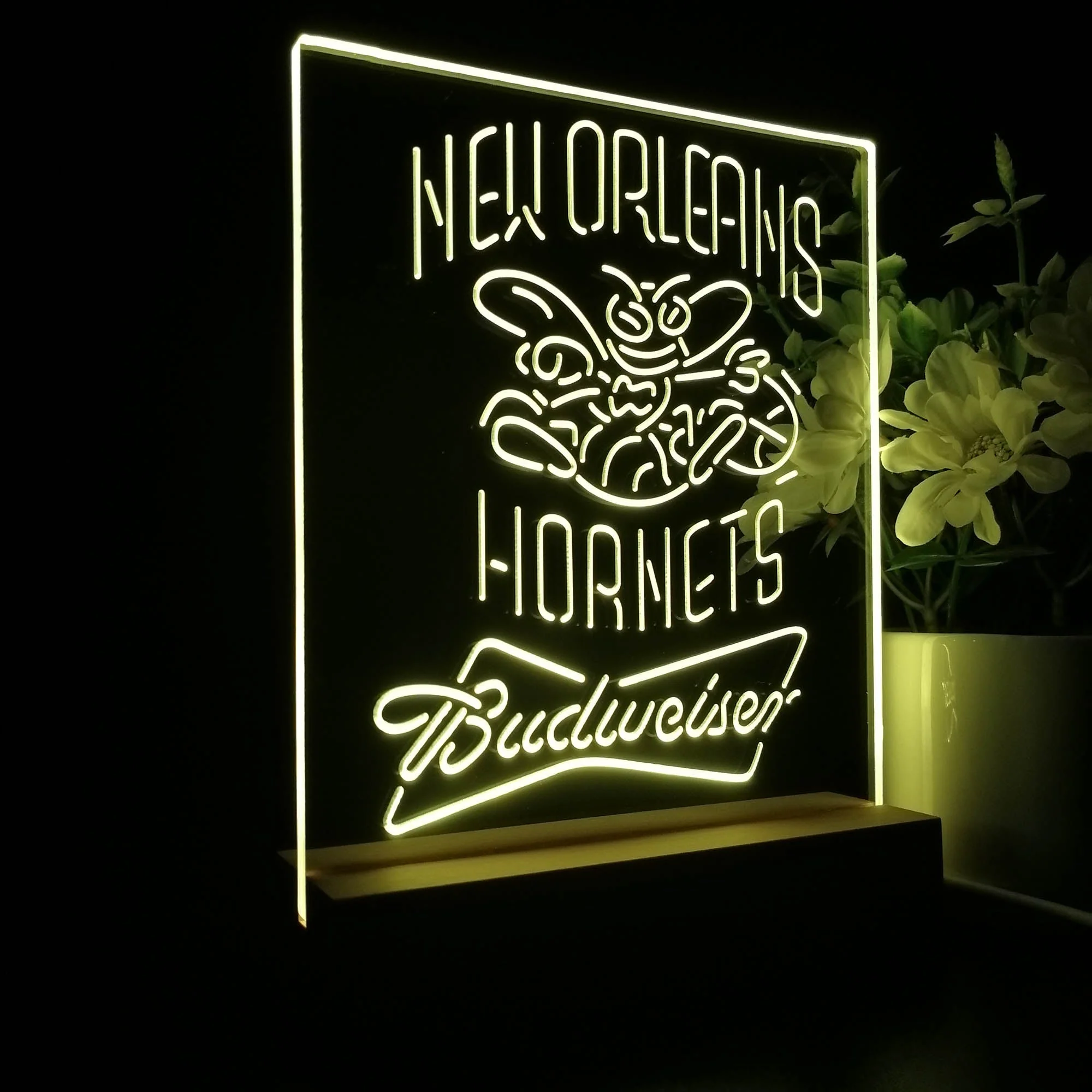 New Orleans Hornets Budweiser Neon Sign Pub Bar Lamp - Image 5