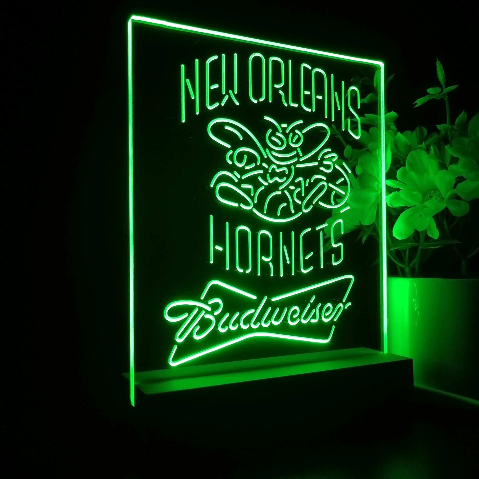 New Orleans Hornets Budweiser Neon Sign Pub Bar Lamp - Image 6