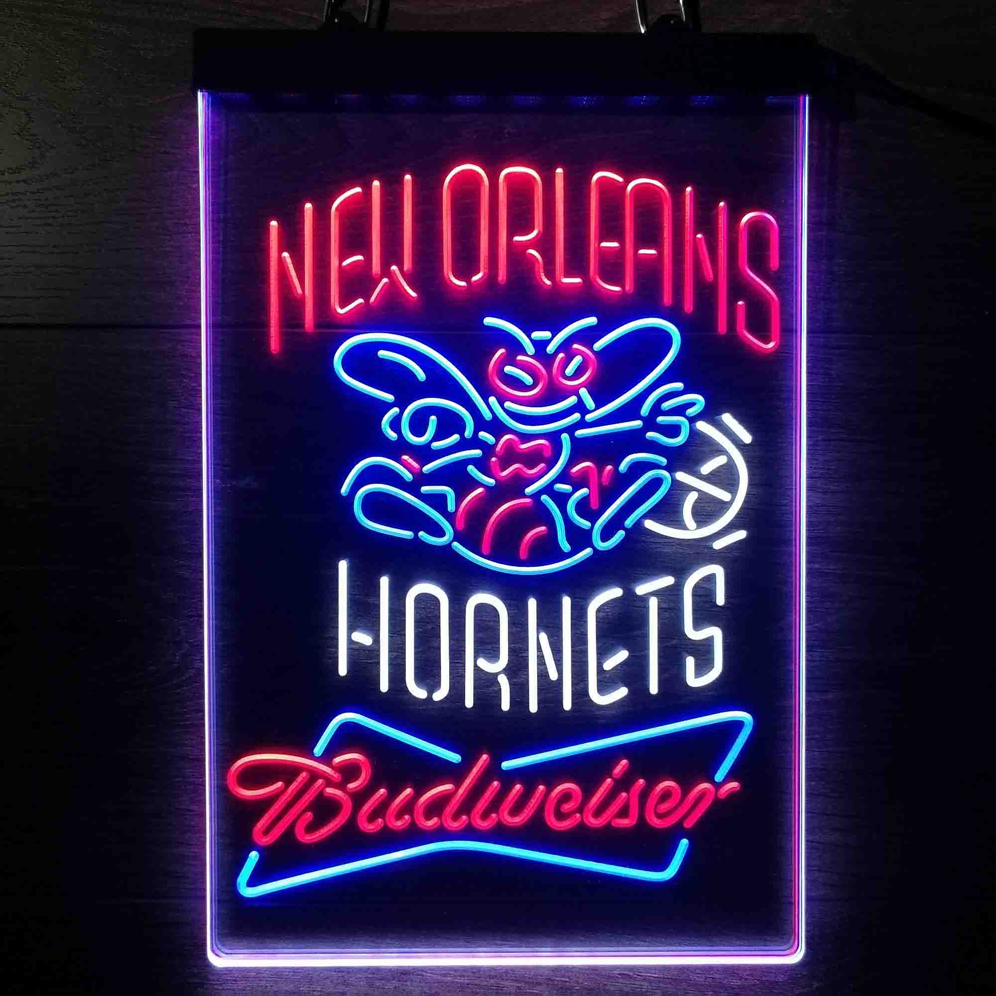 New Orleans Hornets Nba Budweiser Neon LED Sign 3 Colors - Image 2