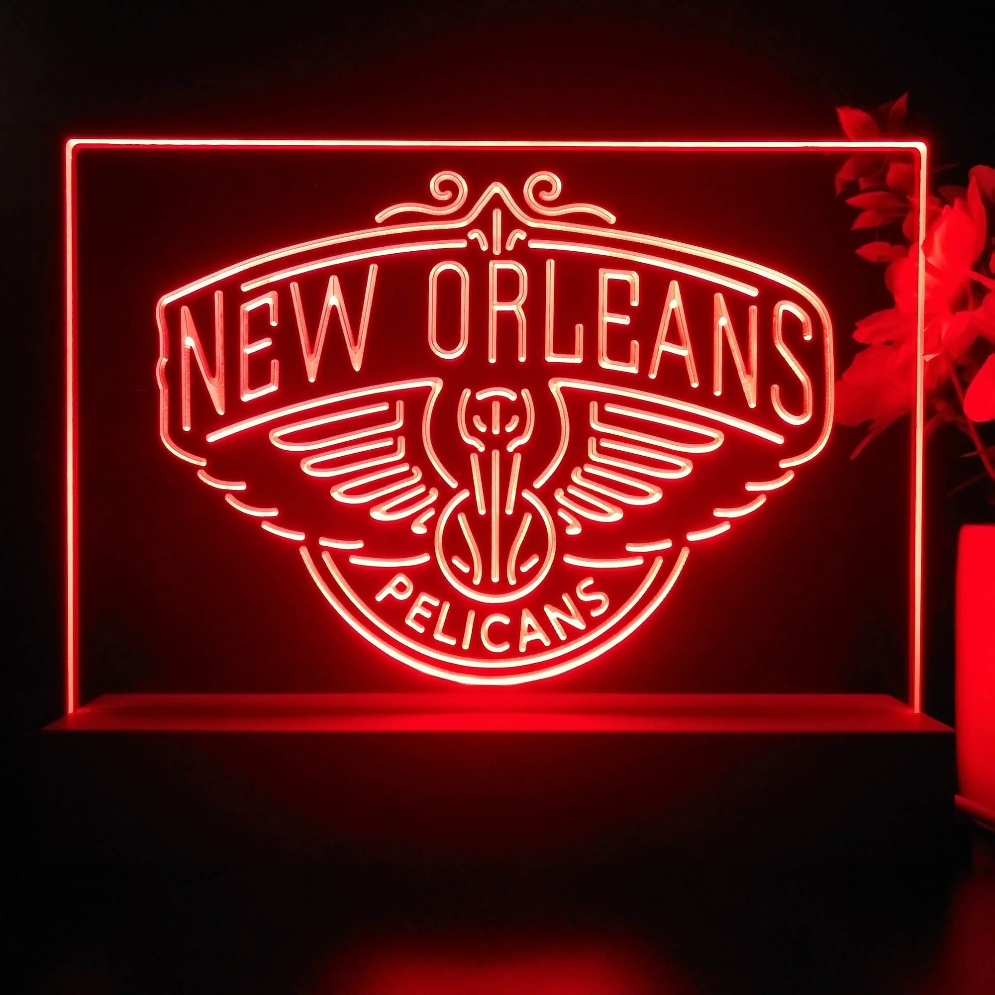 New Orleans Pelicans 3D Illusion Night Light Desk Lamp