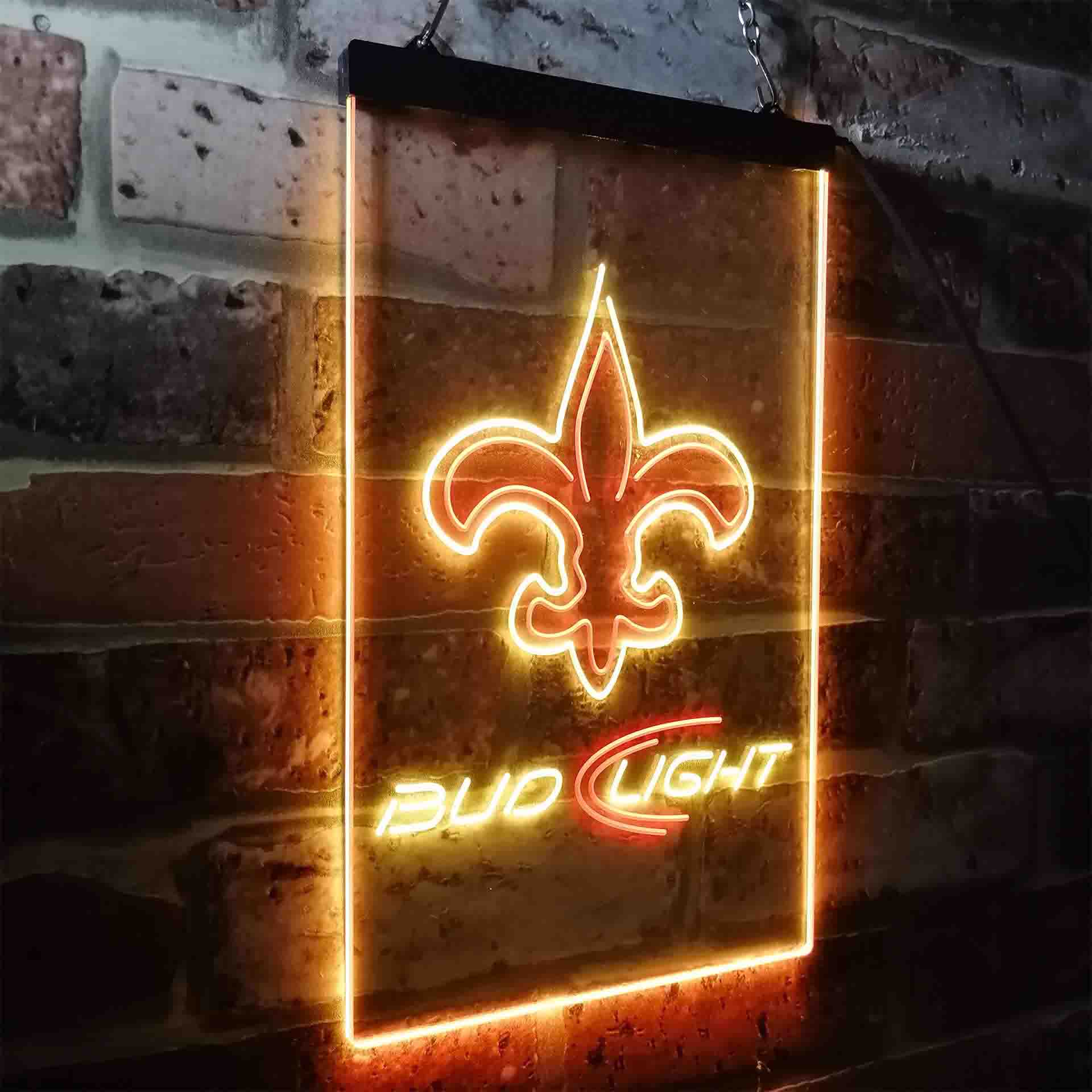 New Orleans Saints Bud Light Neon-Like LED Sign - Image 16