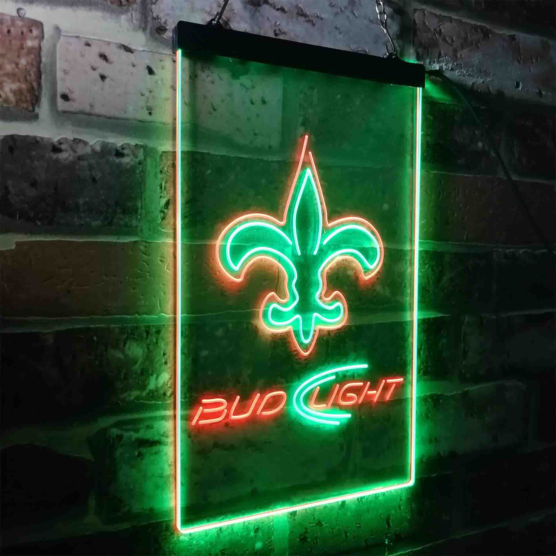 New Orleans Saints Bud Light Neon-Like LED Sign - Image 19