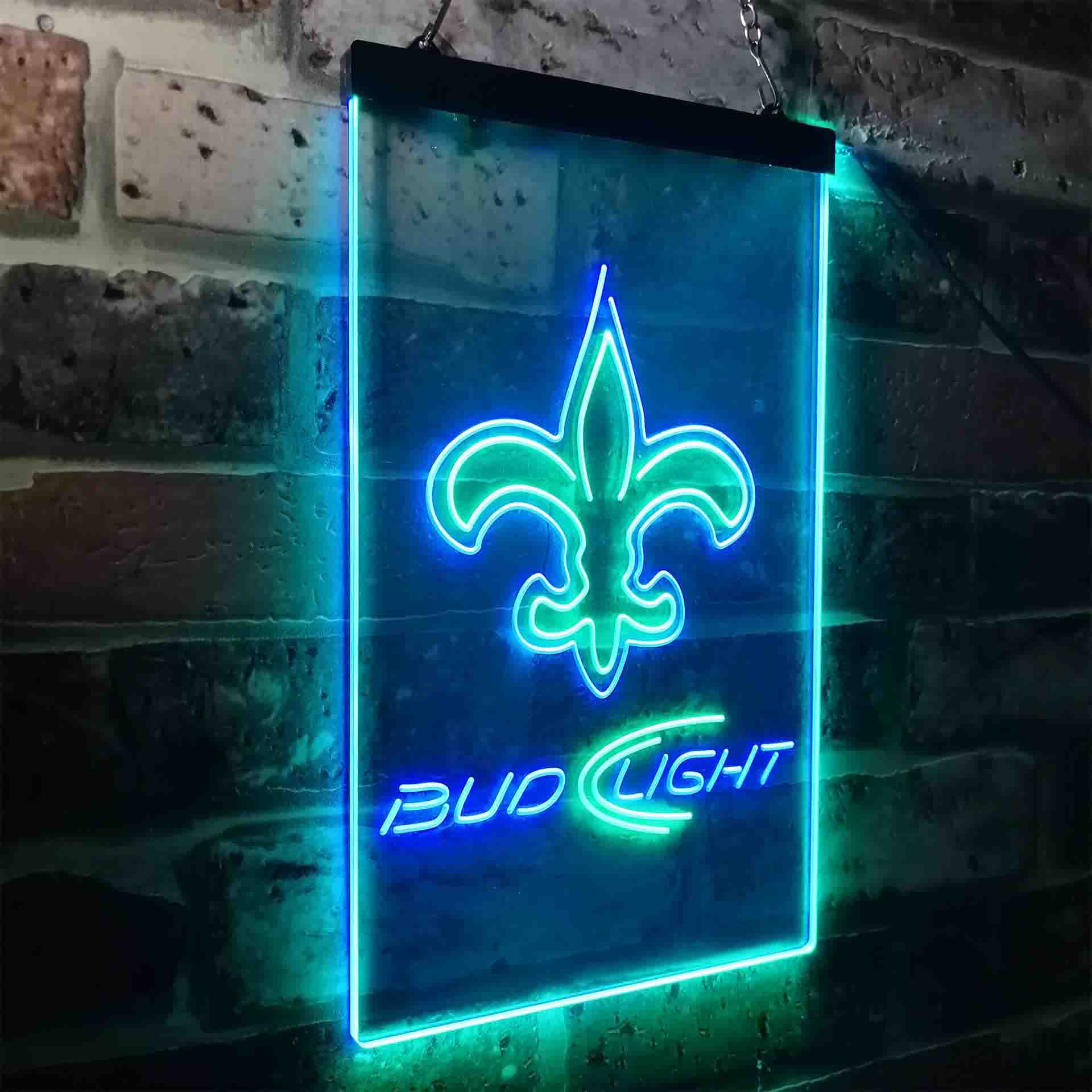 New Orleans Saints Bud Light Neon-Like LED Sign - Image 22