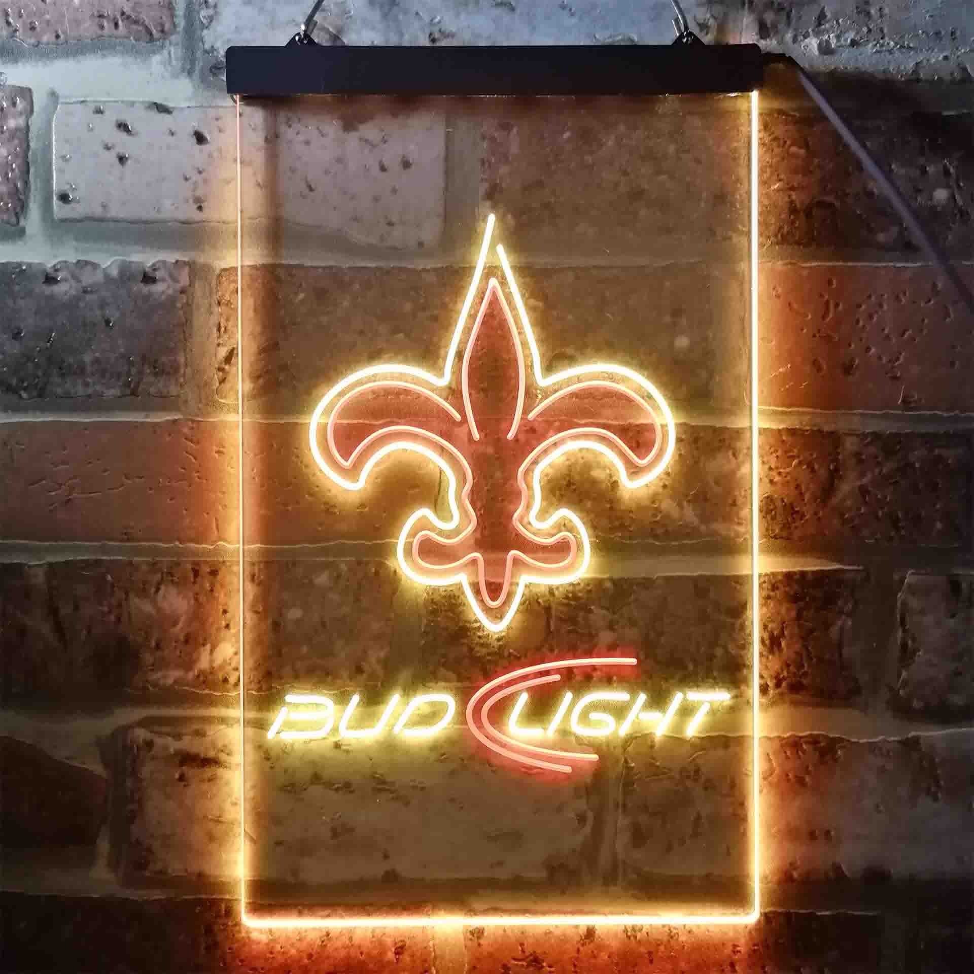 New Orleans Saints Bud Light Neon-Like LED Sign - Image 3