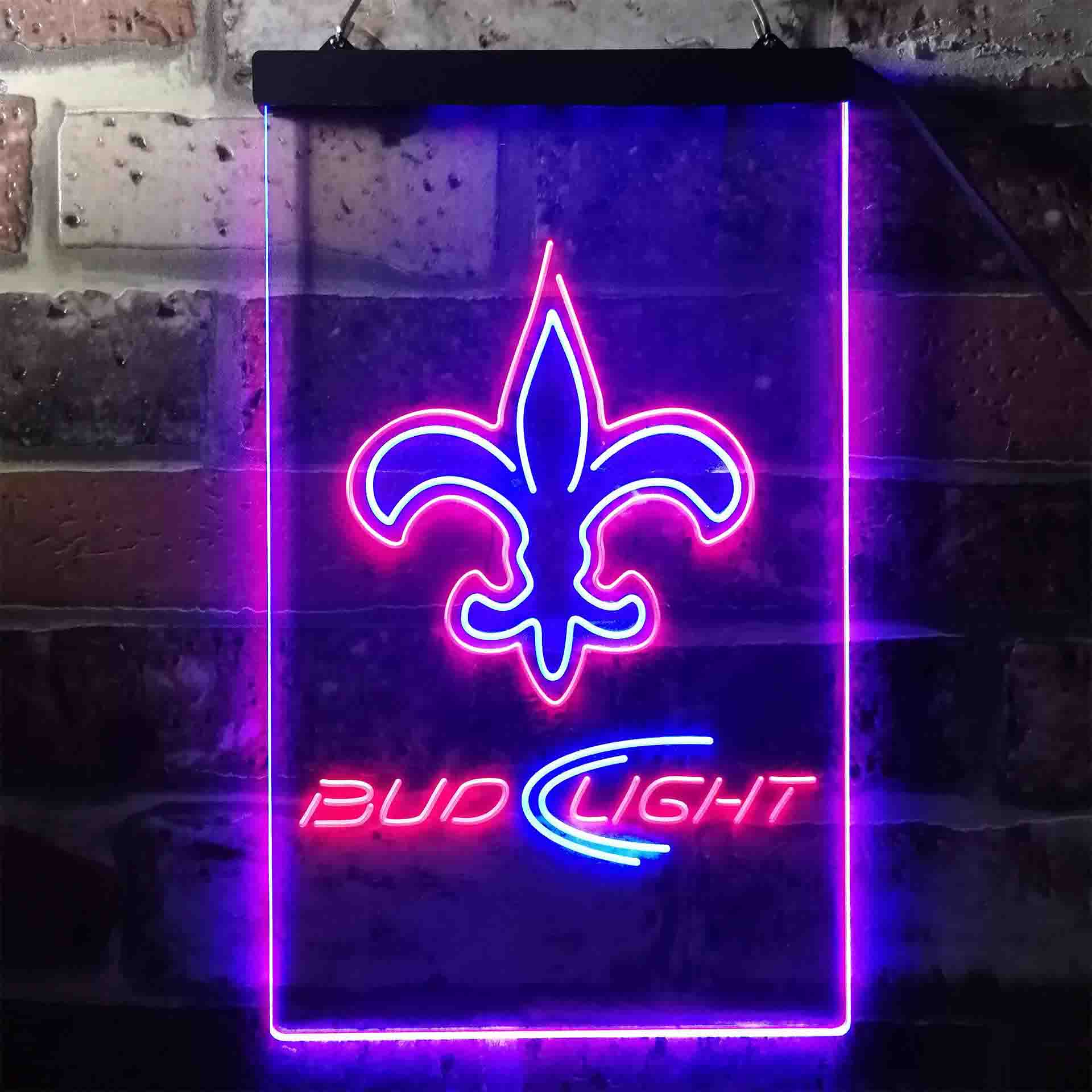 New Orleans Saints Bud Light Neon-Like LED Sign - Image 4