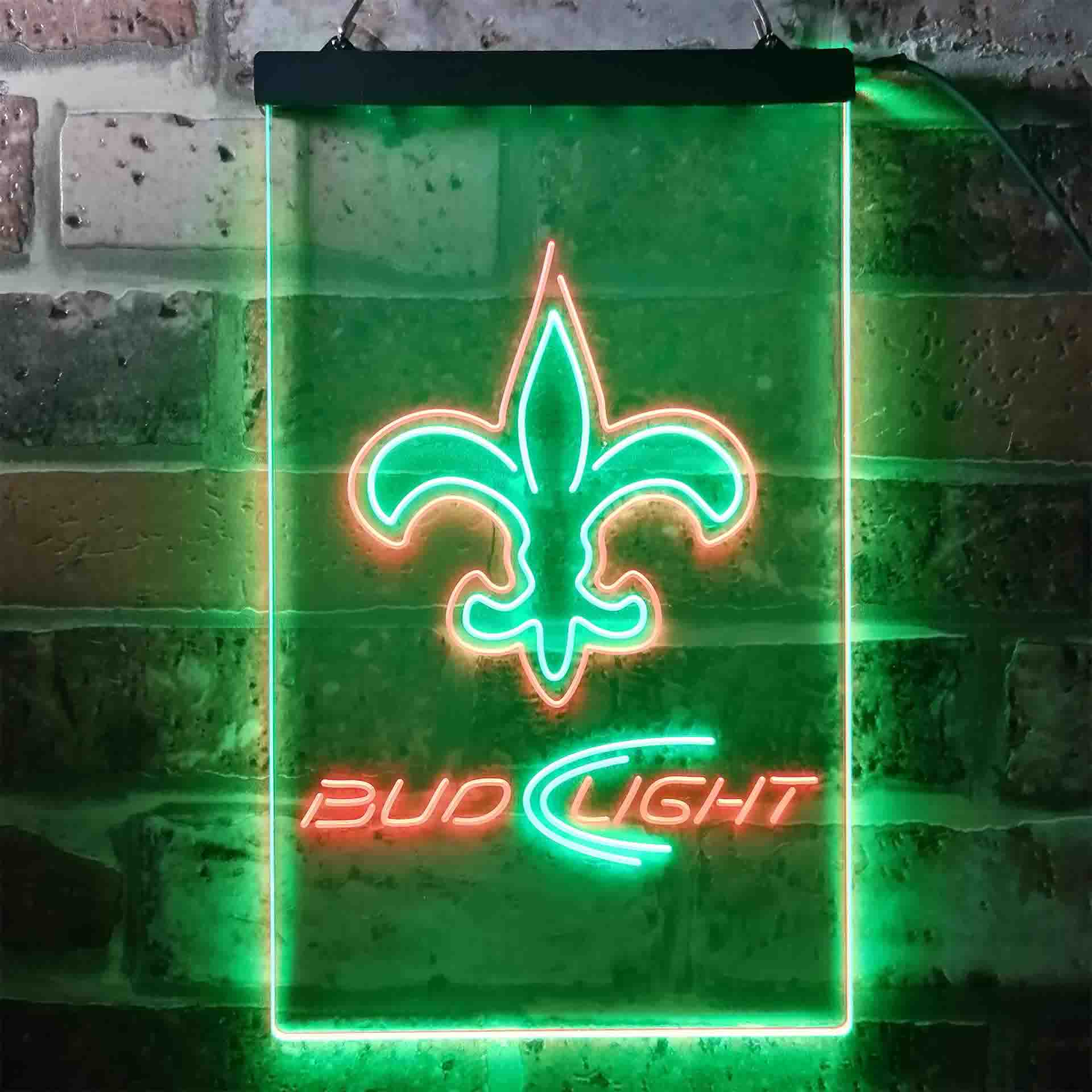 New Orleans Saints Bud Light Neon-Like LED Sign - Image 6