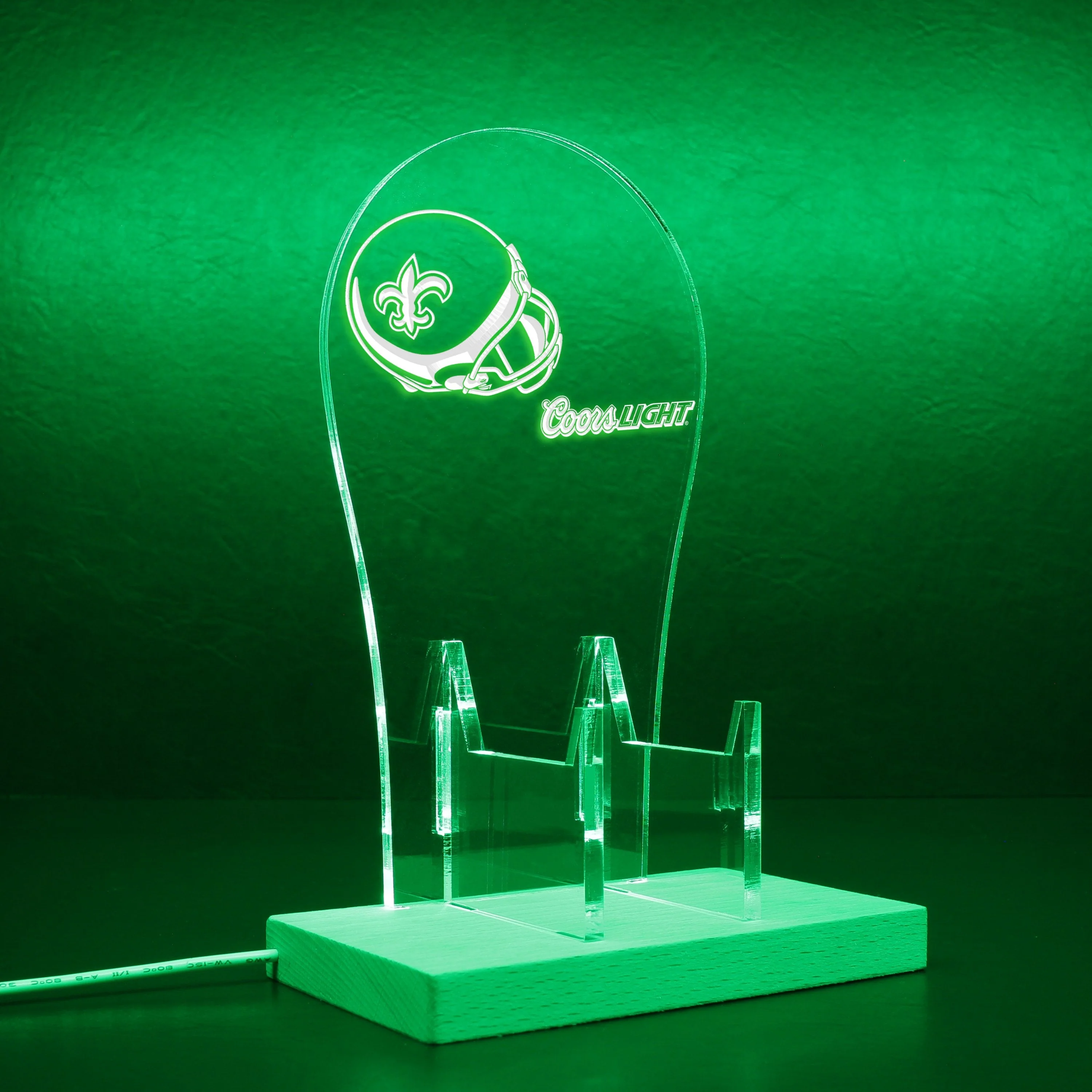 New Orleans Saints Helmet Logo LED Gaming Headset Controller Stand - Image 9