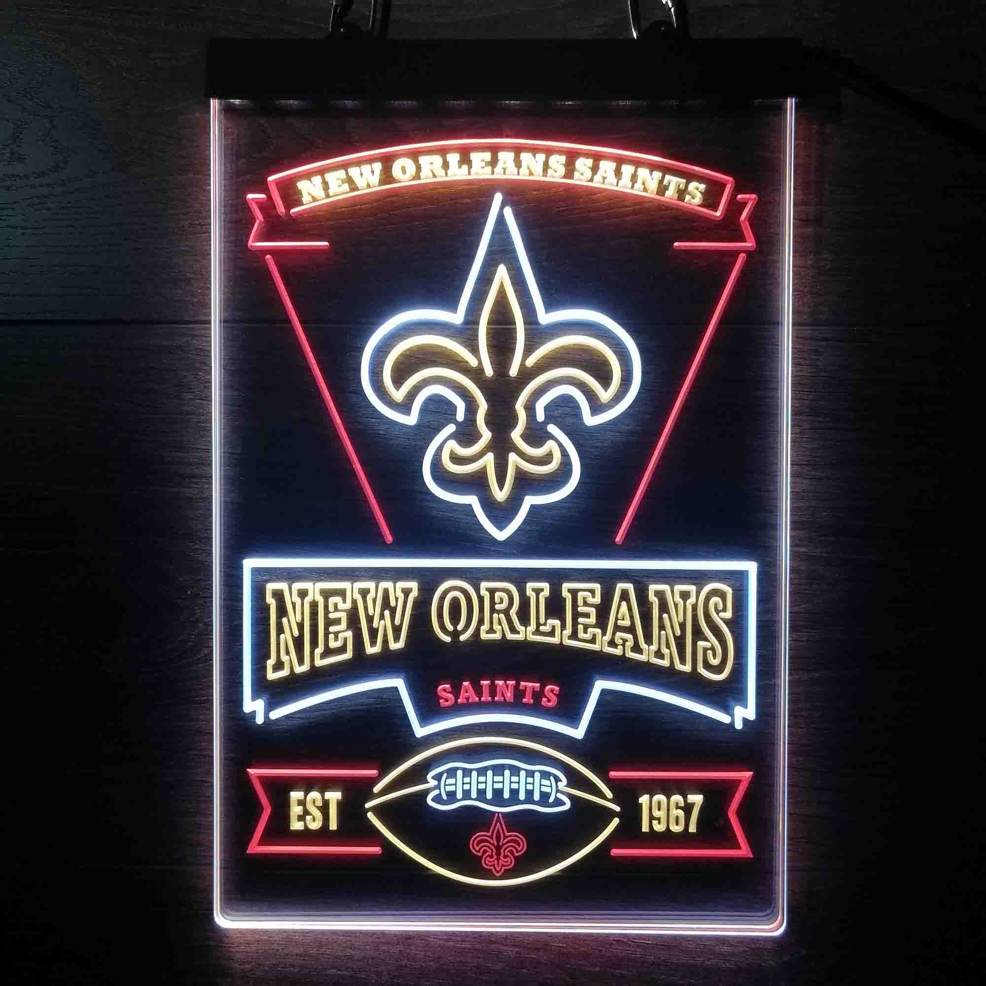 New Orleans Saints Neon LED Sign 3 Colors - Image 9