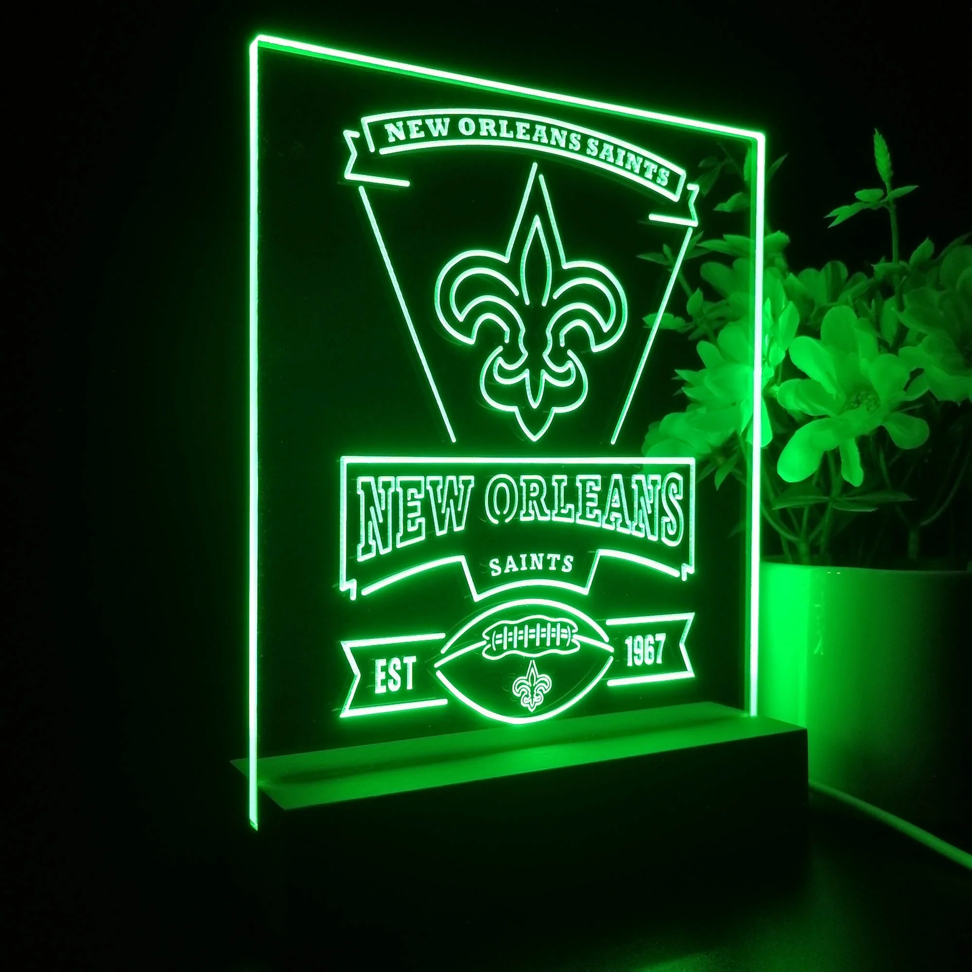 New Orleans Saints Neon Sign Pub Bar Lamp - Image 5