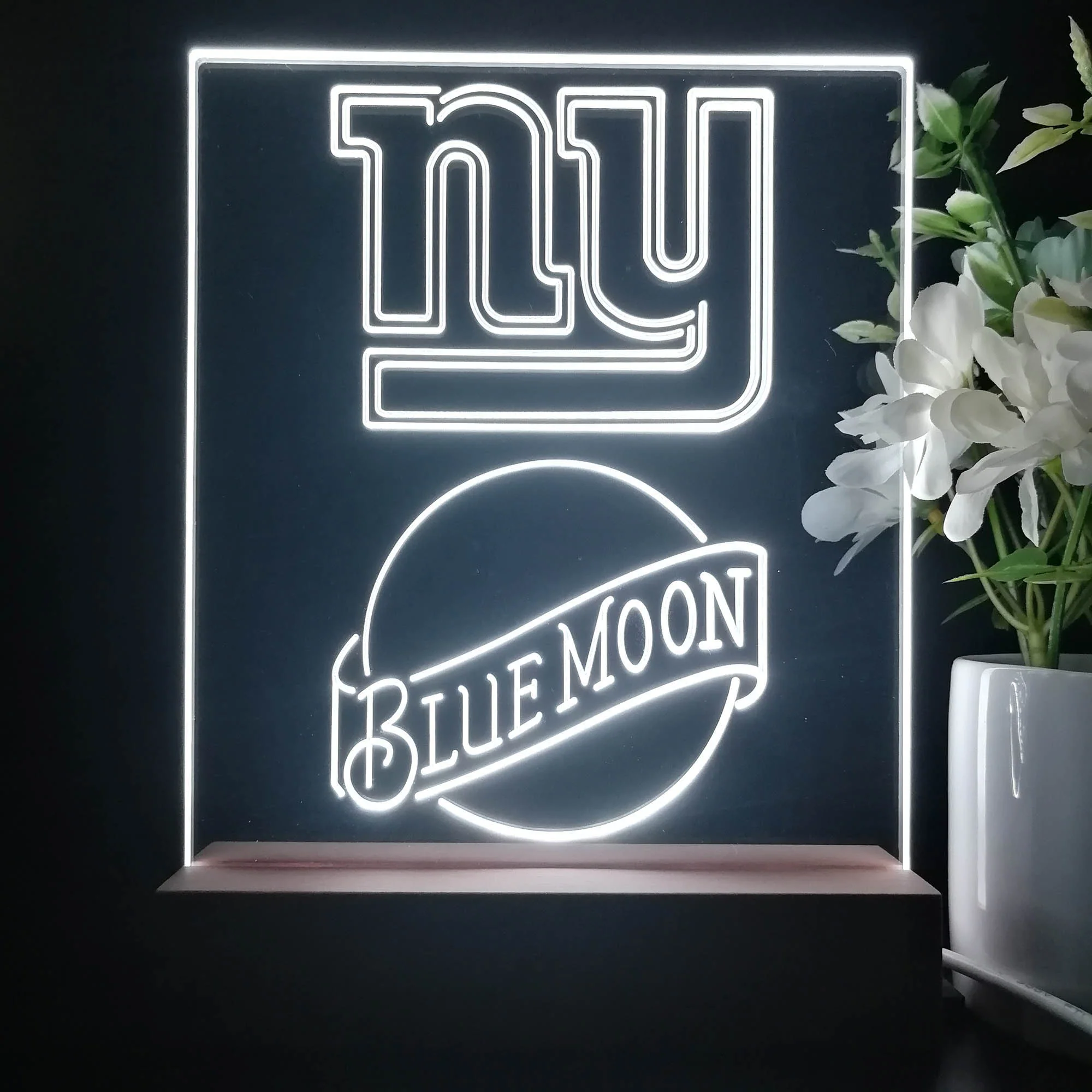 New York Giants Blue Moon Neon Sign Pub Bar Lamp - Image 3
