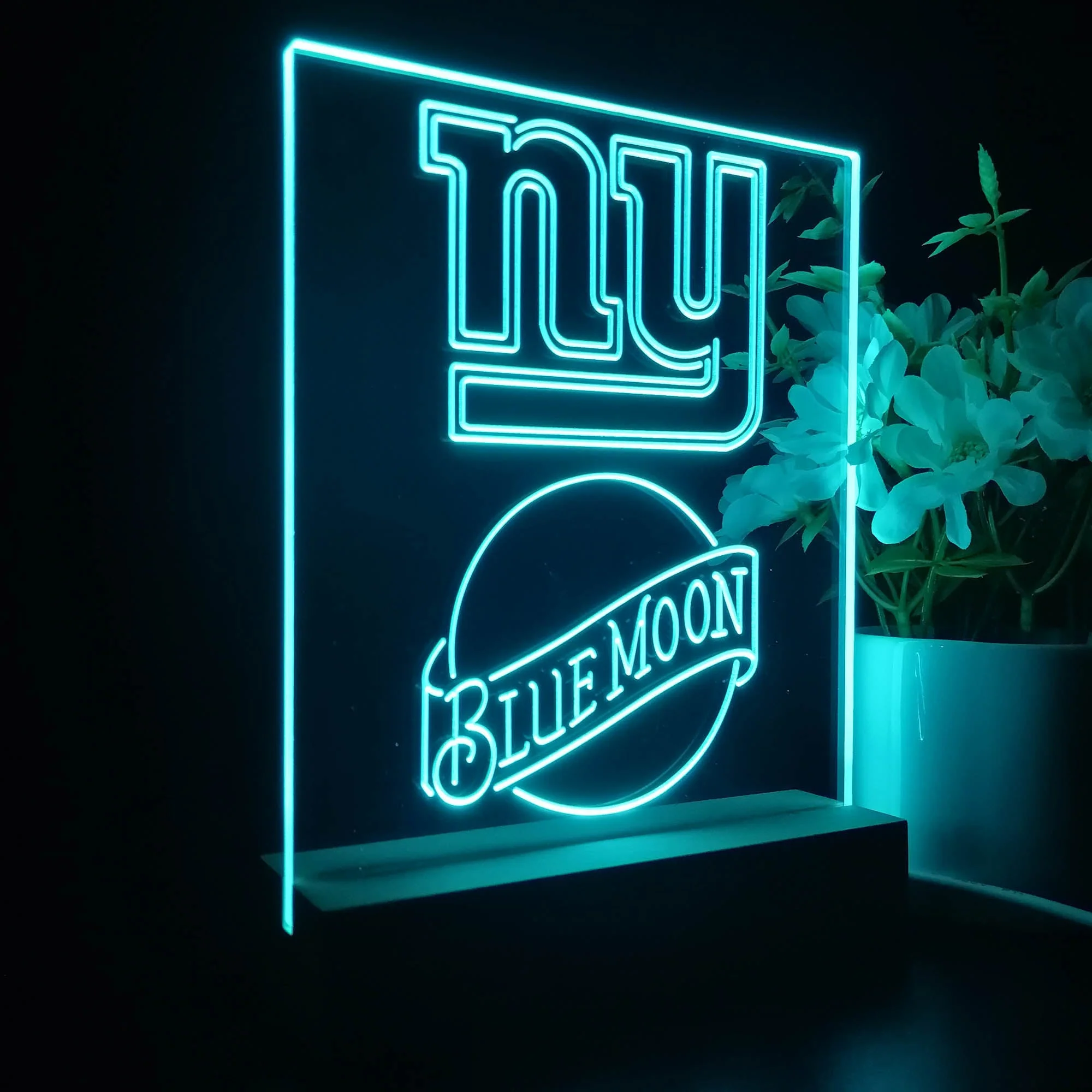 New York Giants Blue Moon Neon Sign Pub Bar Lamp - Image 6