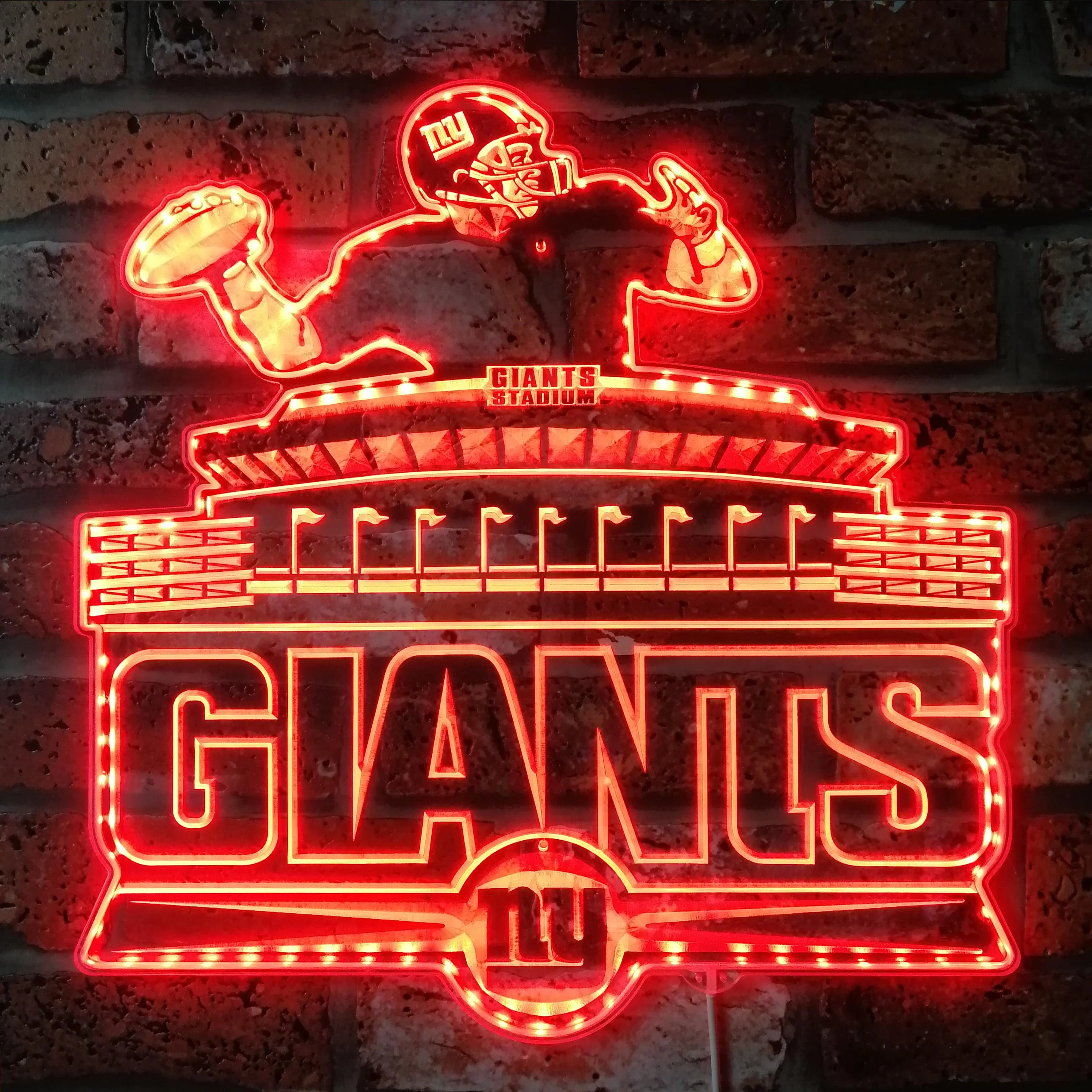 New York Giants Neon LED Sign with Dynamic RGB Colors - Image 3