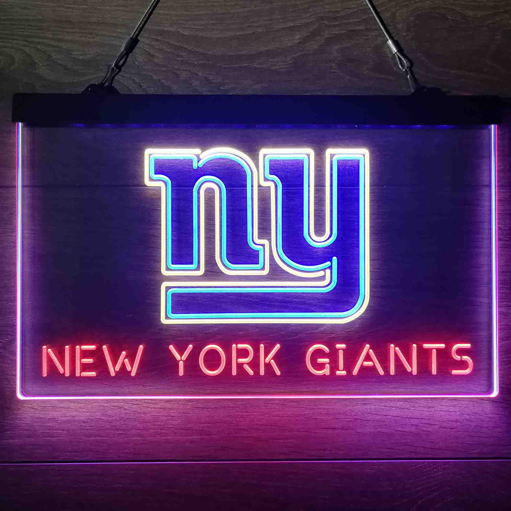 New York Giants Neon 3-Color LED Sign - Image 9