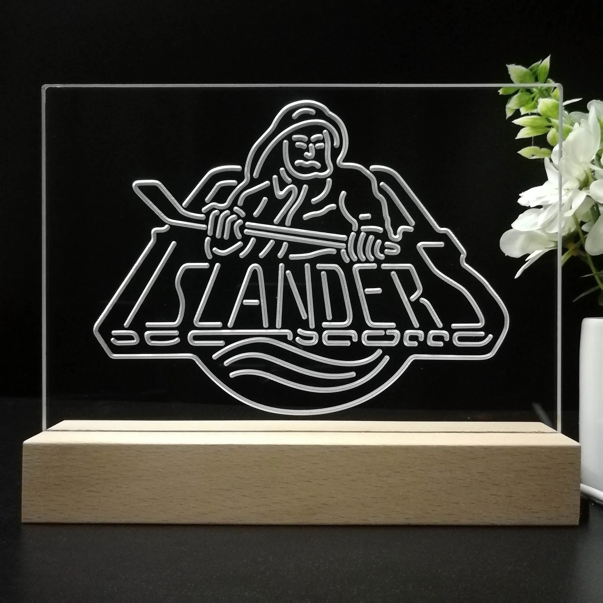New York Islanders 3D Illusion Night Light Desk Lamp - Image 8
