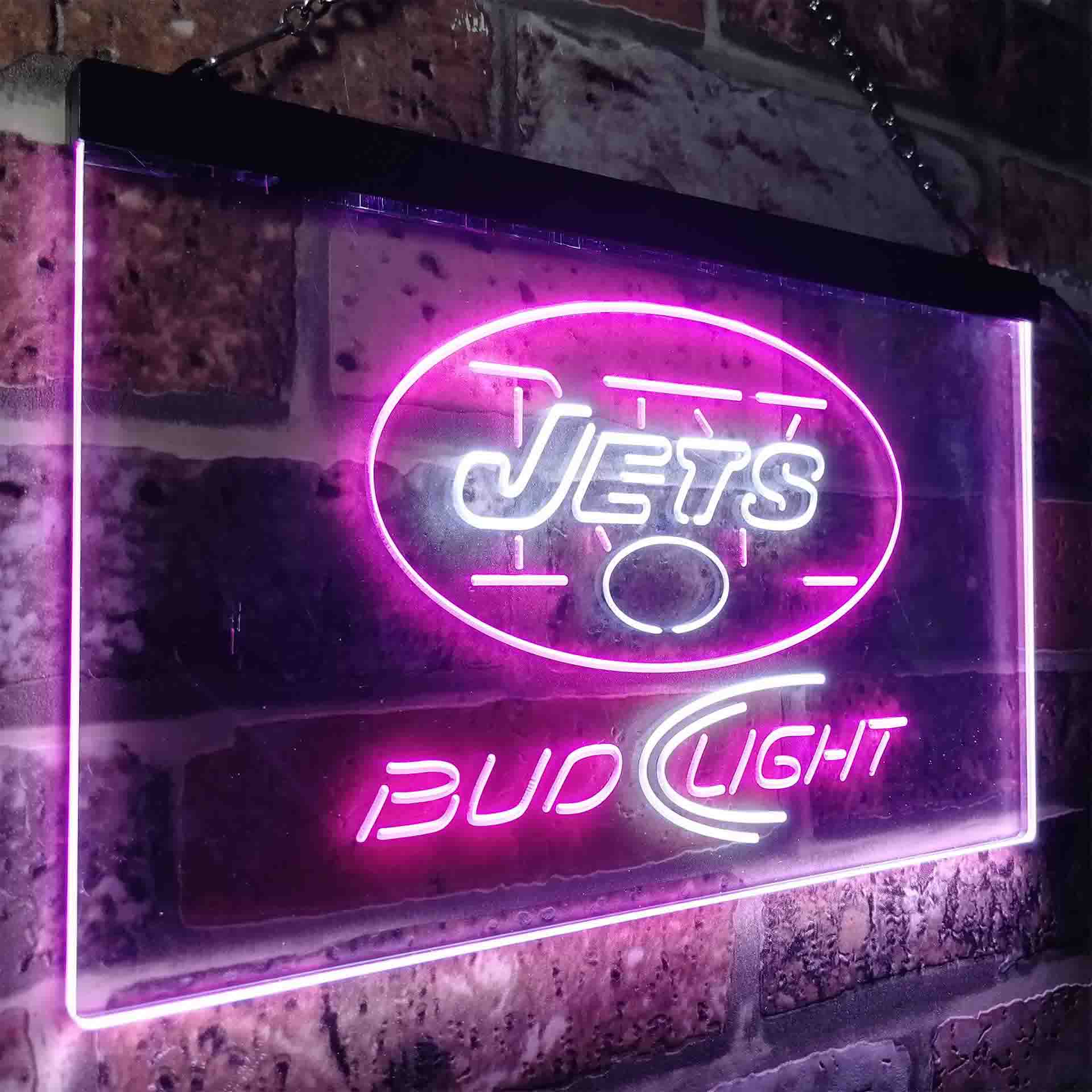 New York Jets Bud Light Neon-Like LED Sign - Image 16