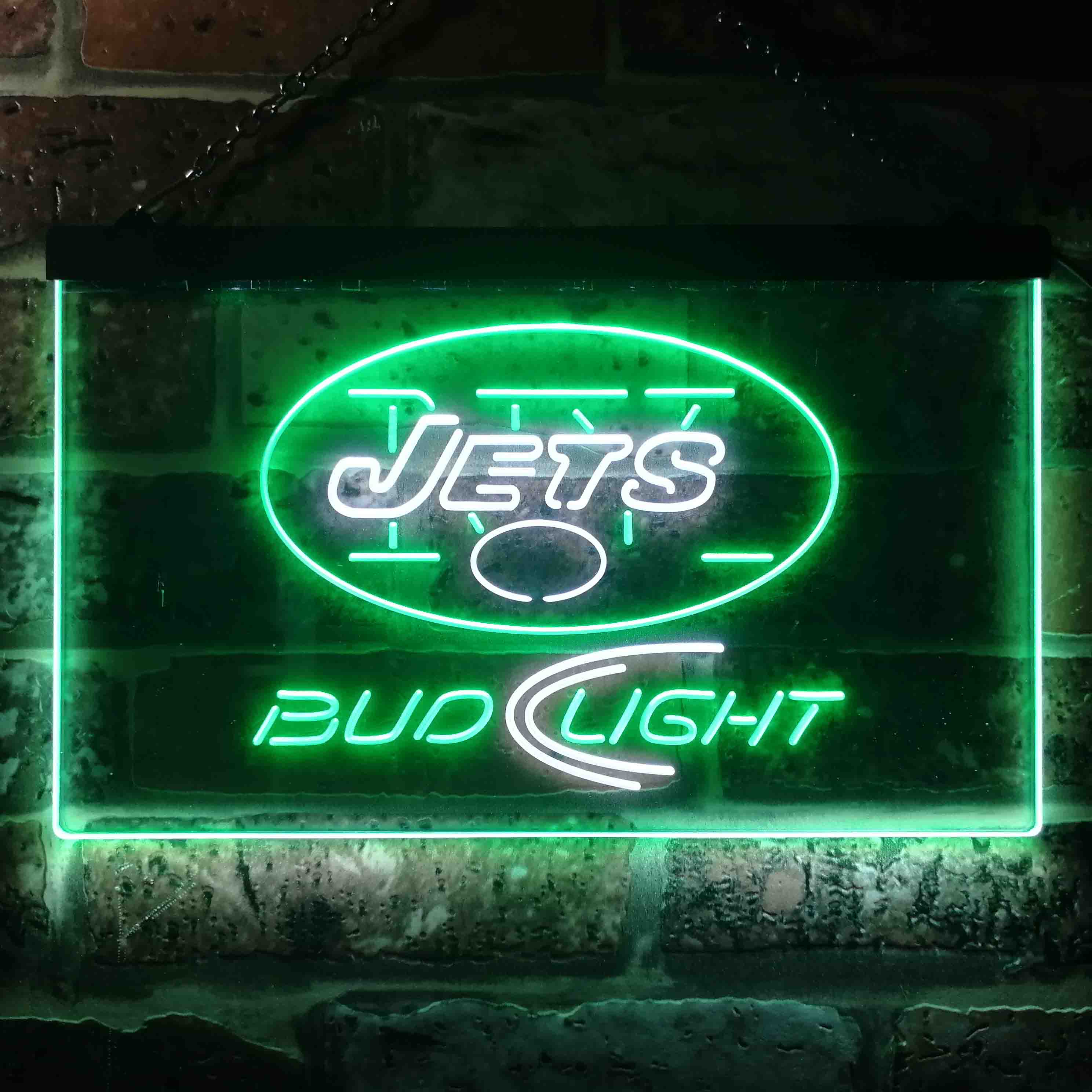 New York Jets Bud Light Neon-Like LED Sign - Image 4