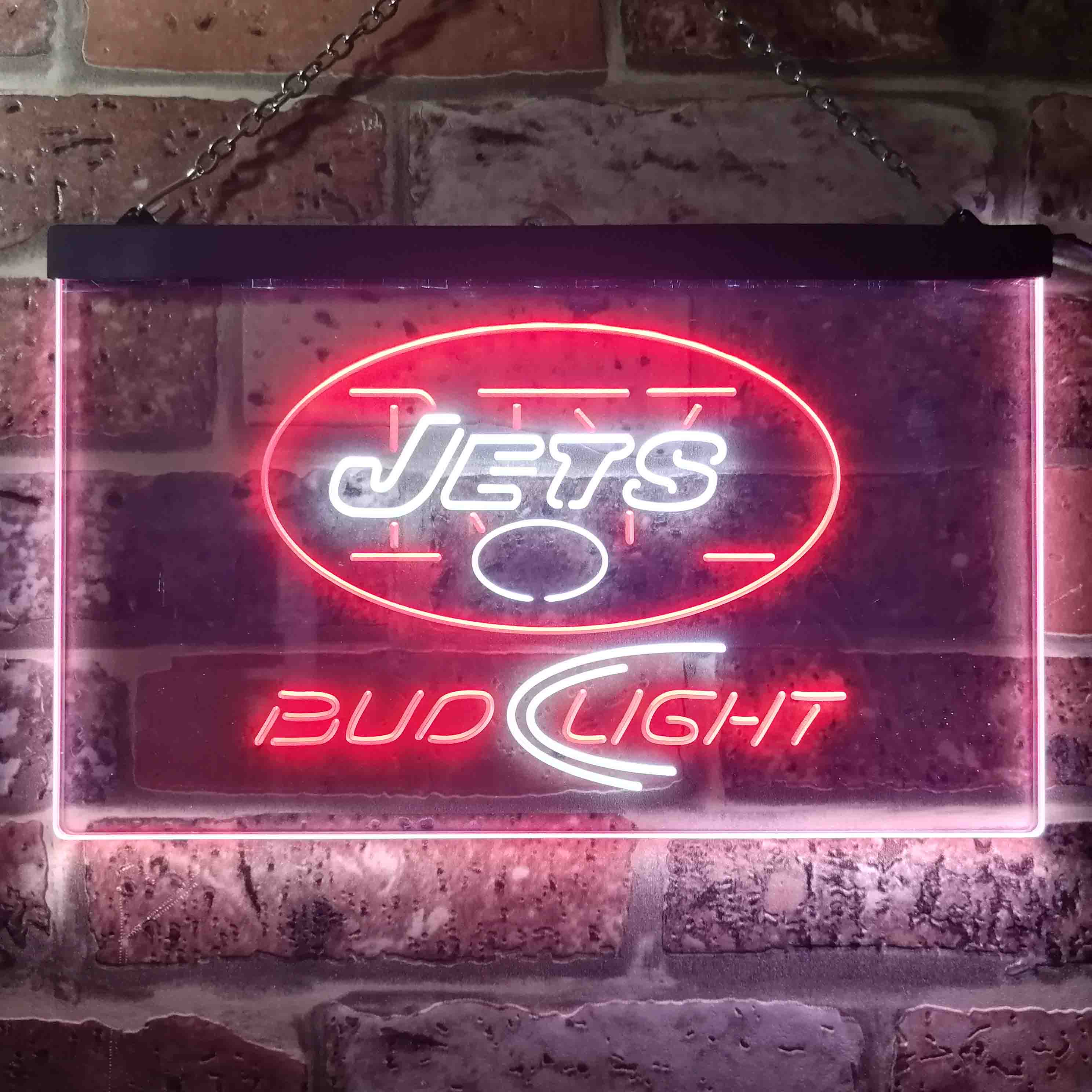 New York Jets Bud Light Neon-Like LED Sign - Image 9