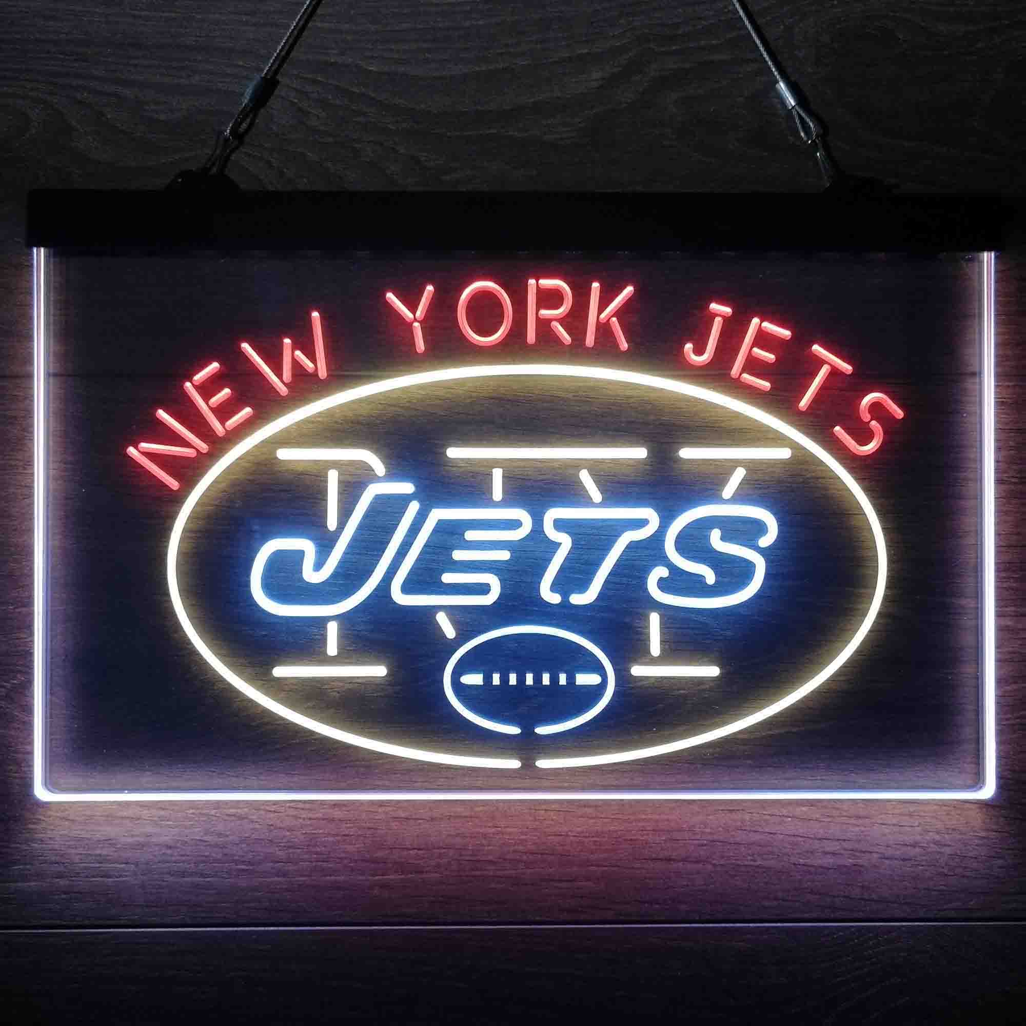 New York Jets Neon 3-Color LED Sign - Image 11