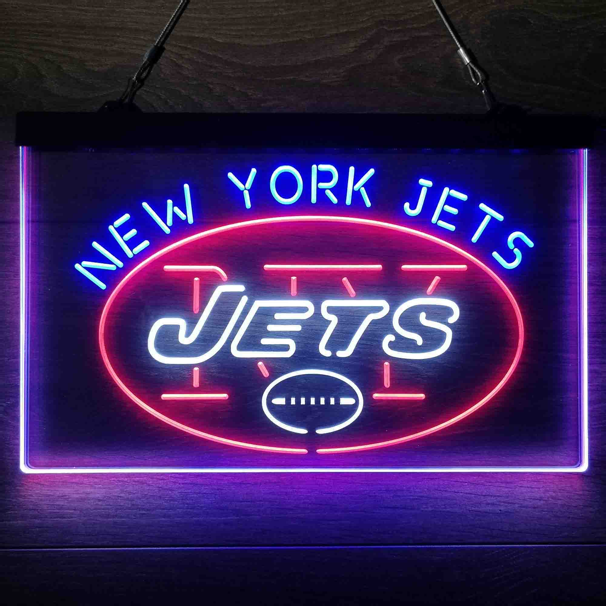 New York Jets Neon 3-Color LED Sign - Image 7