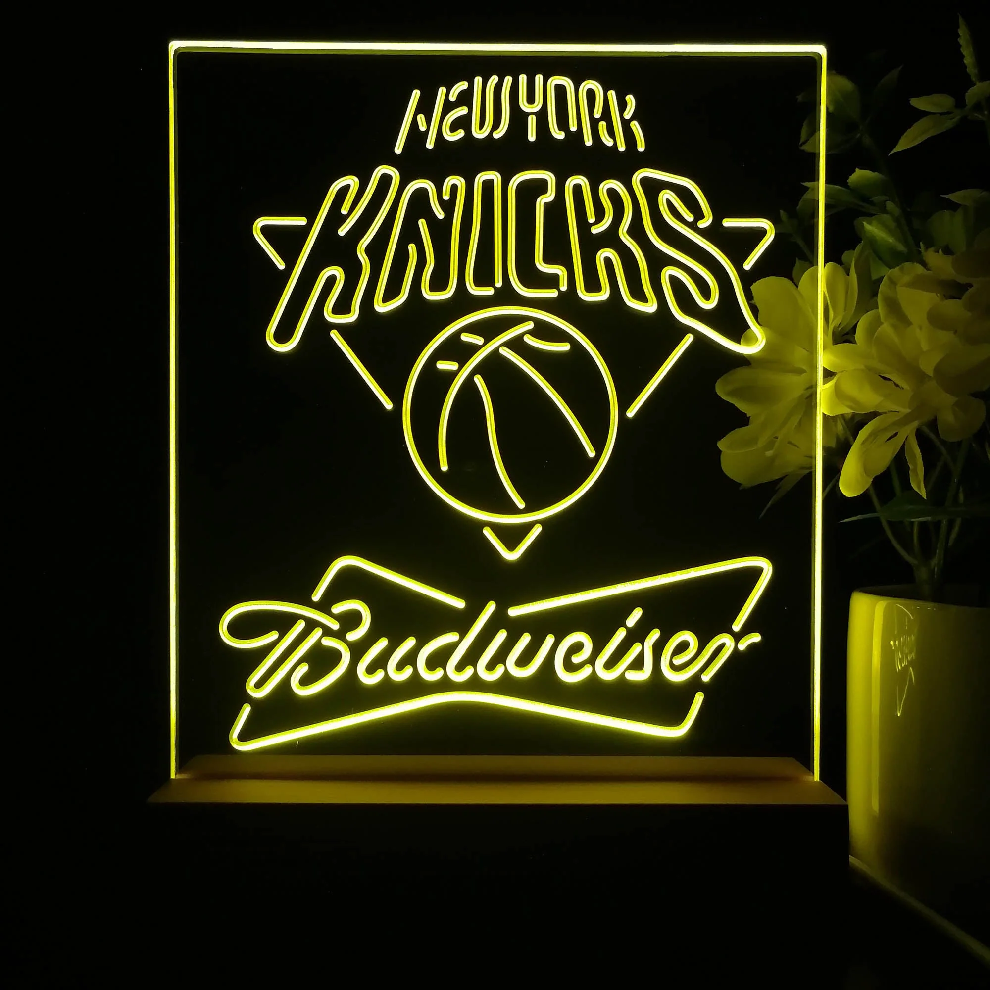 New York Knicks Budweiser Neon Sign Pub Bar Lamp - Image 3