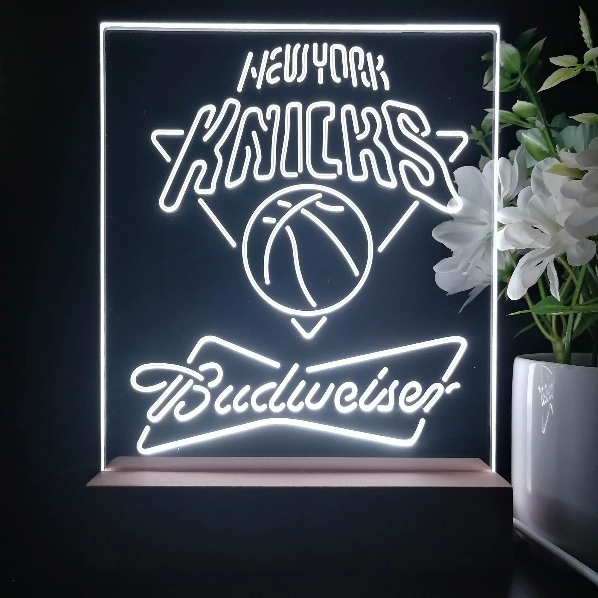 New York Knicks Budweiser Neon Sign Pub Bar Lamp - Image 4