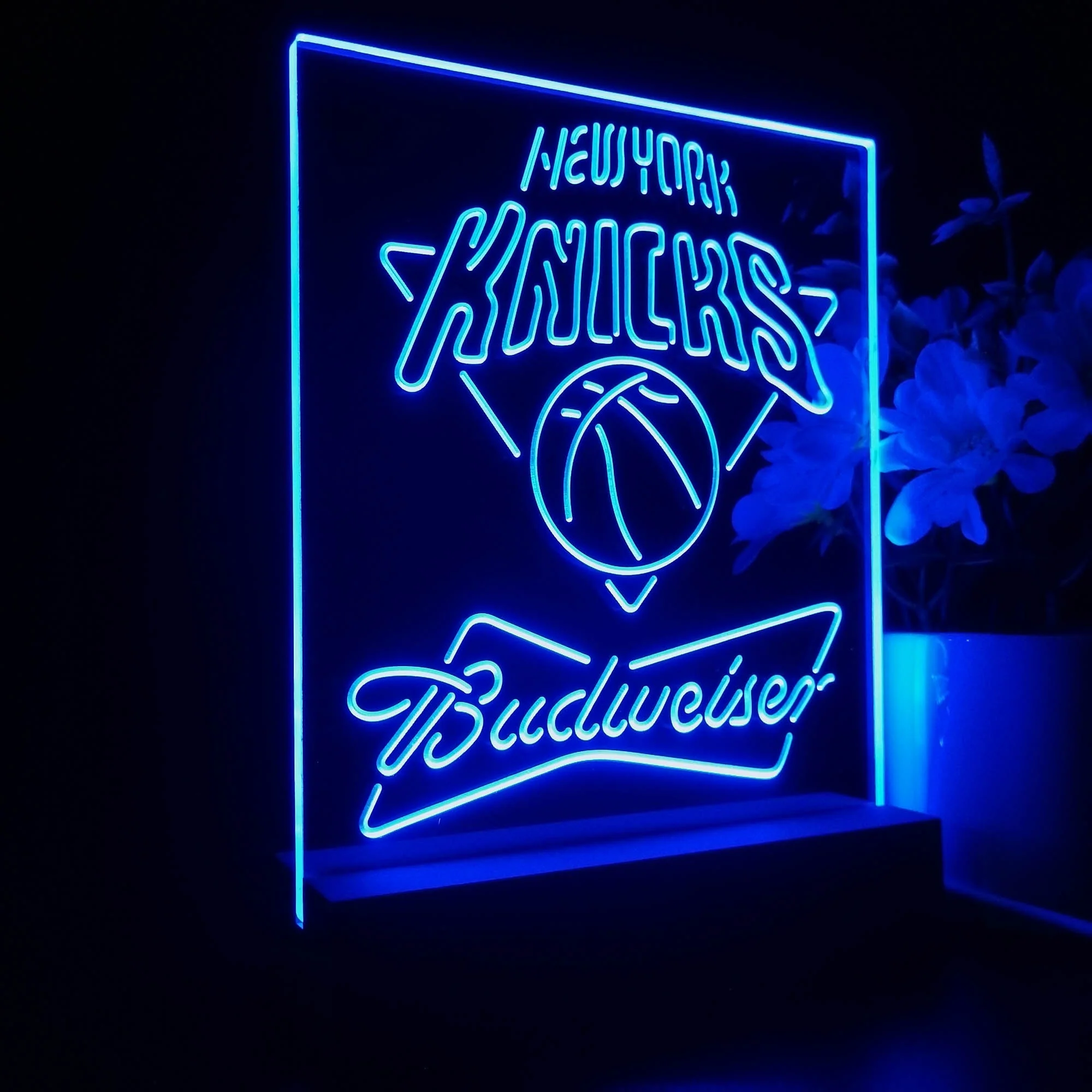 New York Knicks Budweiser Neon Sign Pub Bar Lamp - Image 5
