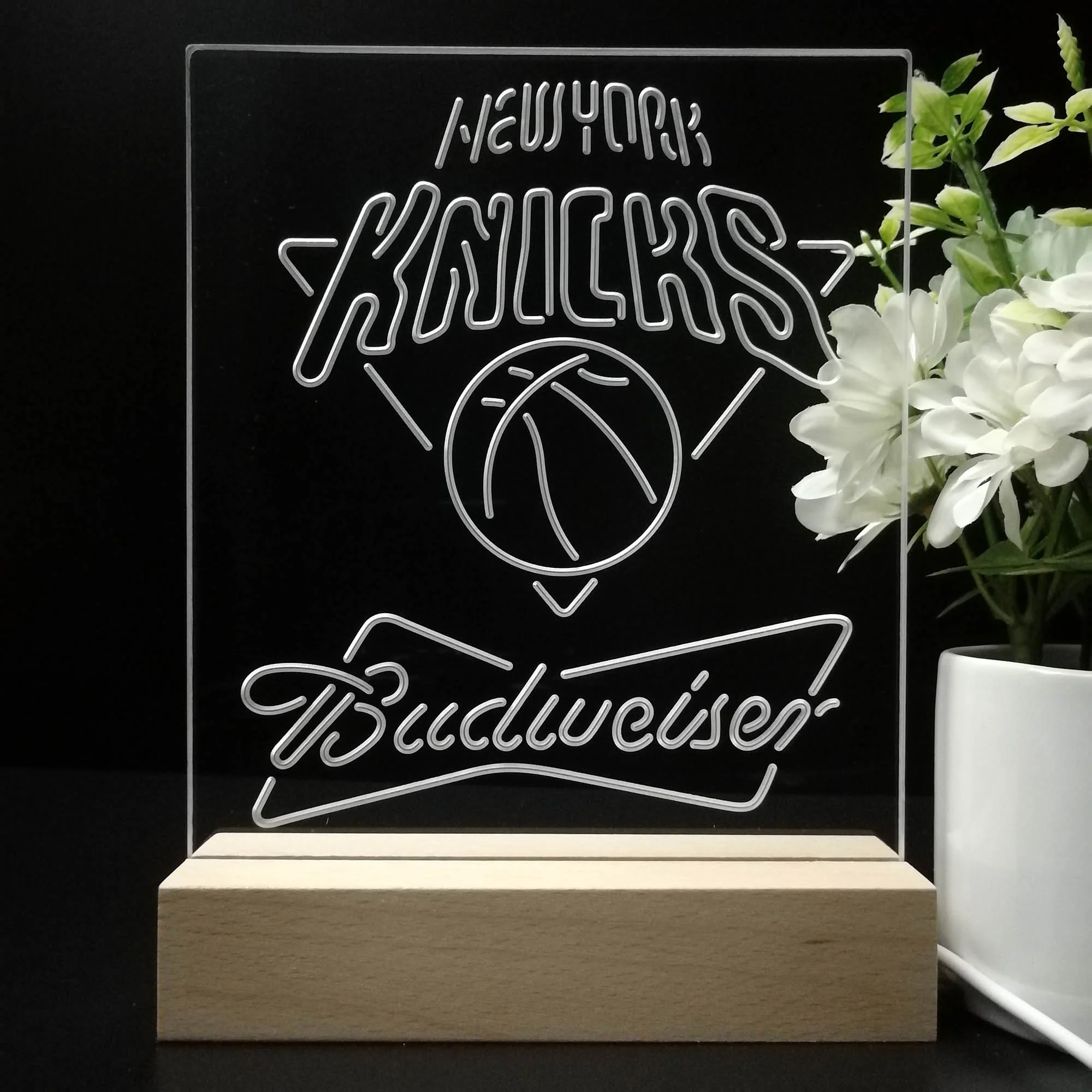 New York Knicks Budweiser Neon Sign Pub Bar Lamp - Image 8