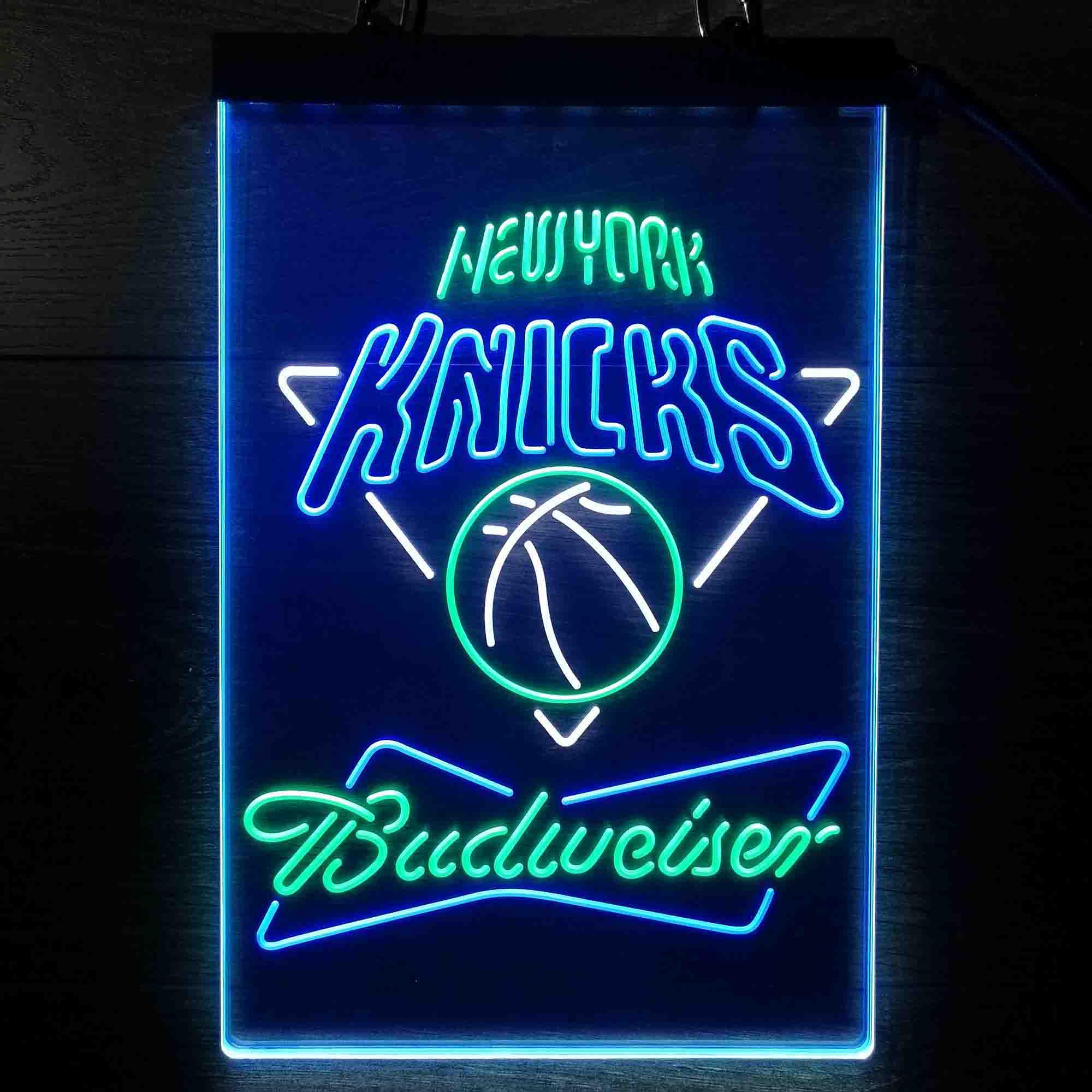 New York Knicks Nba Budweiser Neon LED Sign 3 Colors - Image 2