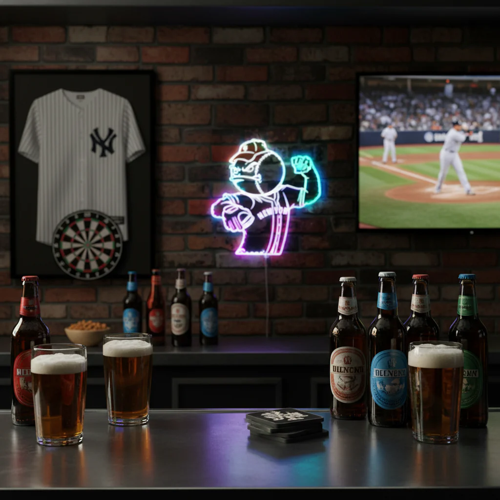 New York Mets Mascot Neon LED Sign with Dynamic RGB Colors - Image 8