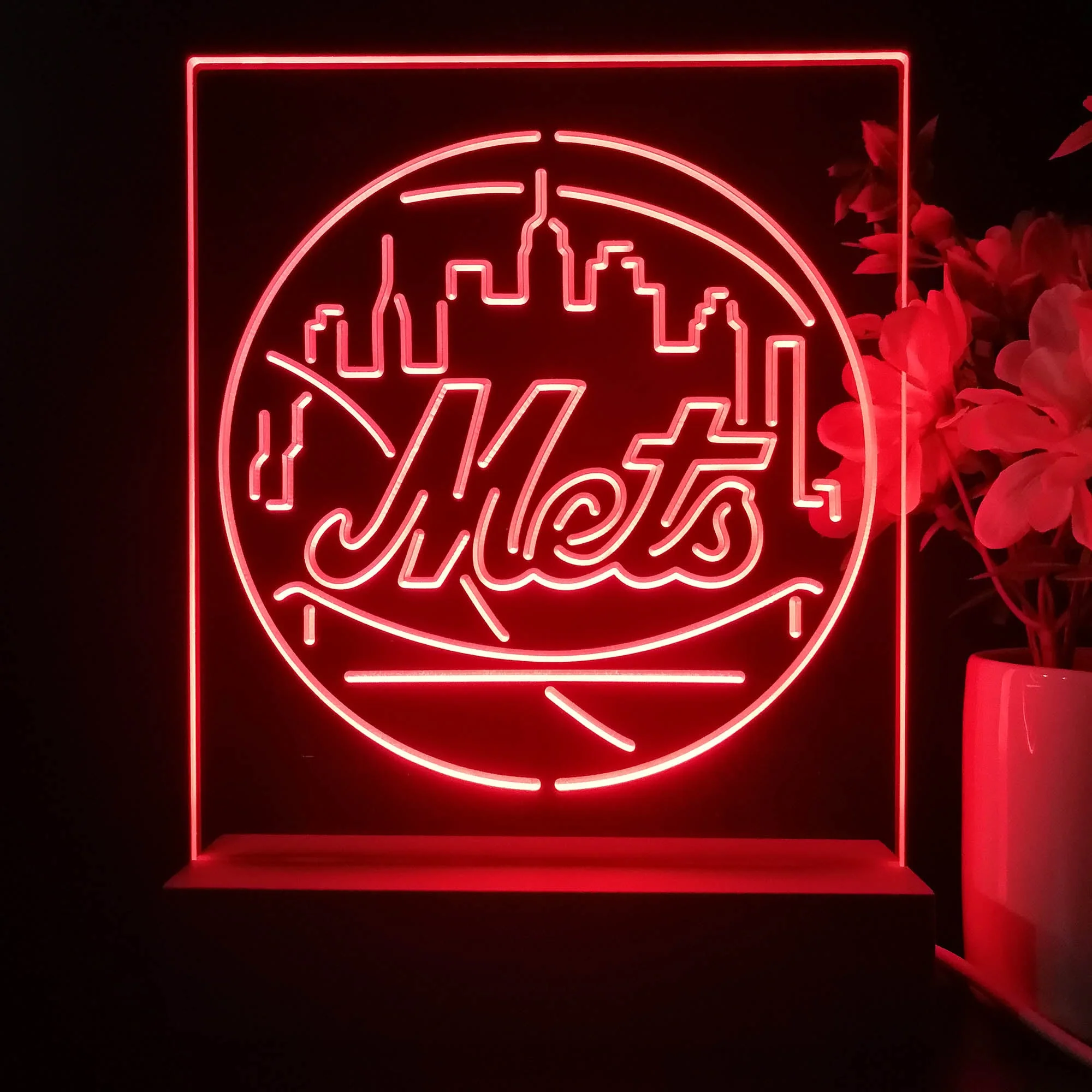 New York Mets Neon Sign Table Top Lamp - Image 4