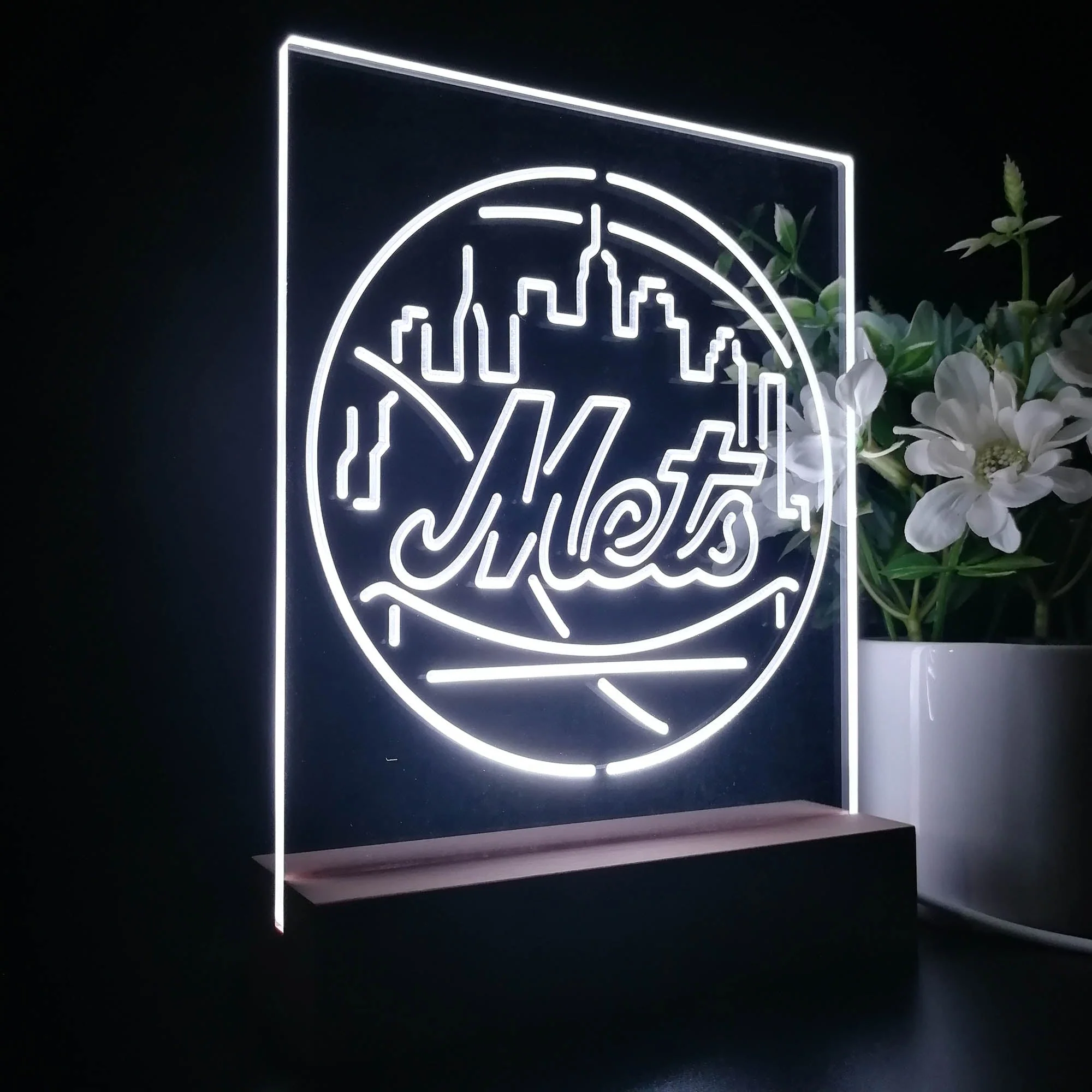 New York Mets Neon Sign Table Top Lamp - Image 7