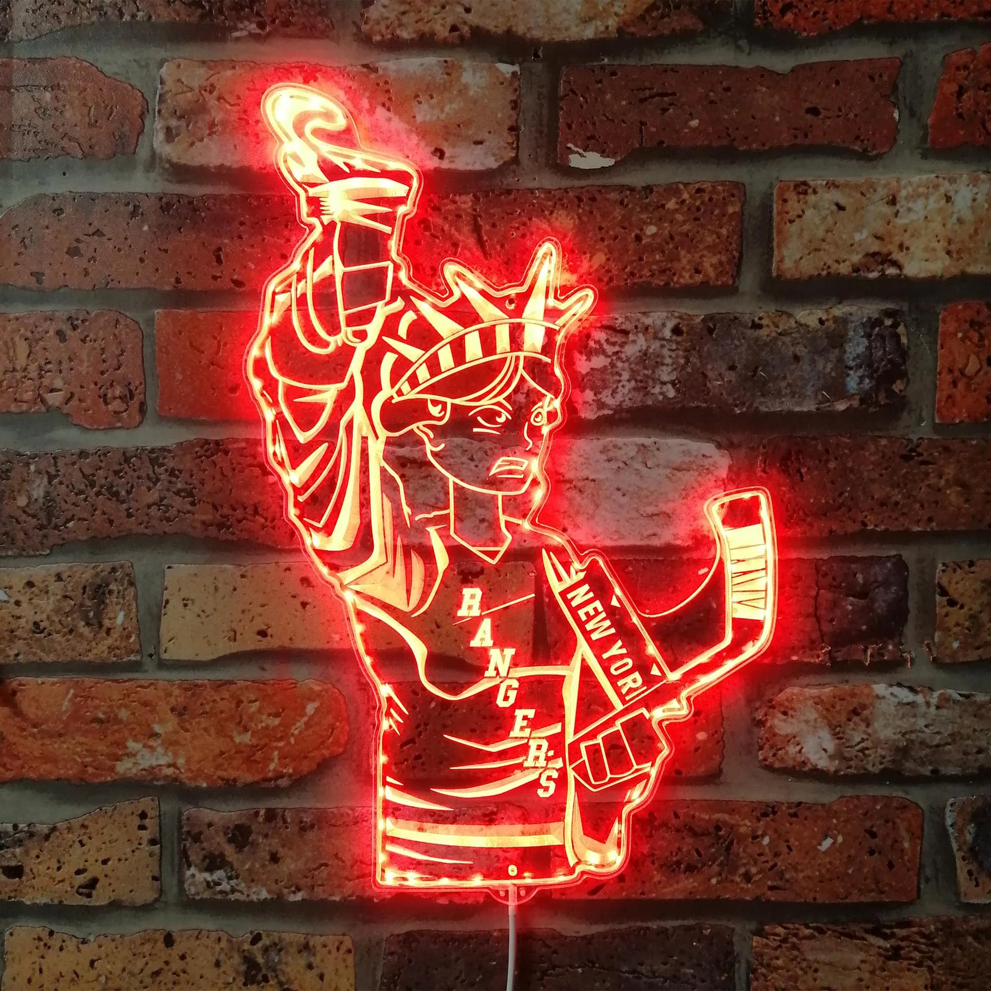 New York Rangers Mascot Neon LED Sign with Dynamic RGB Colors - Image 3