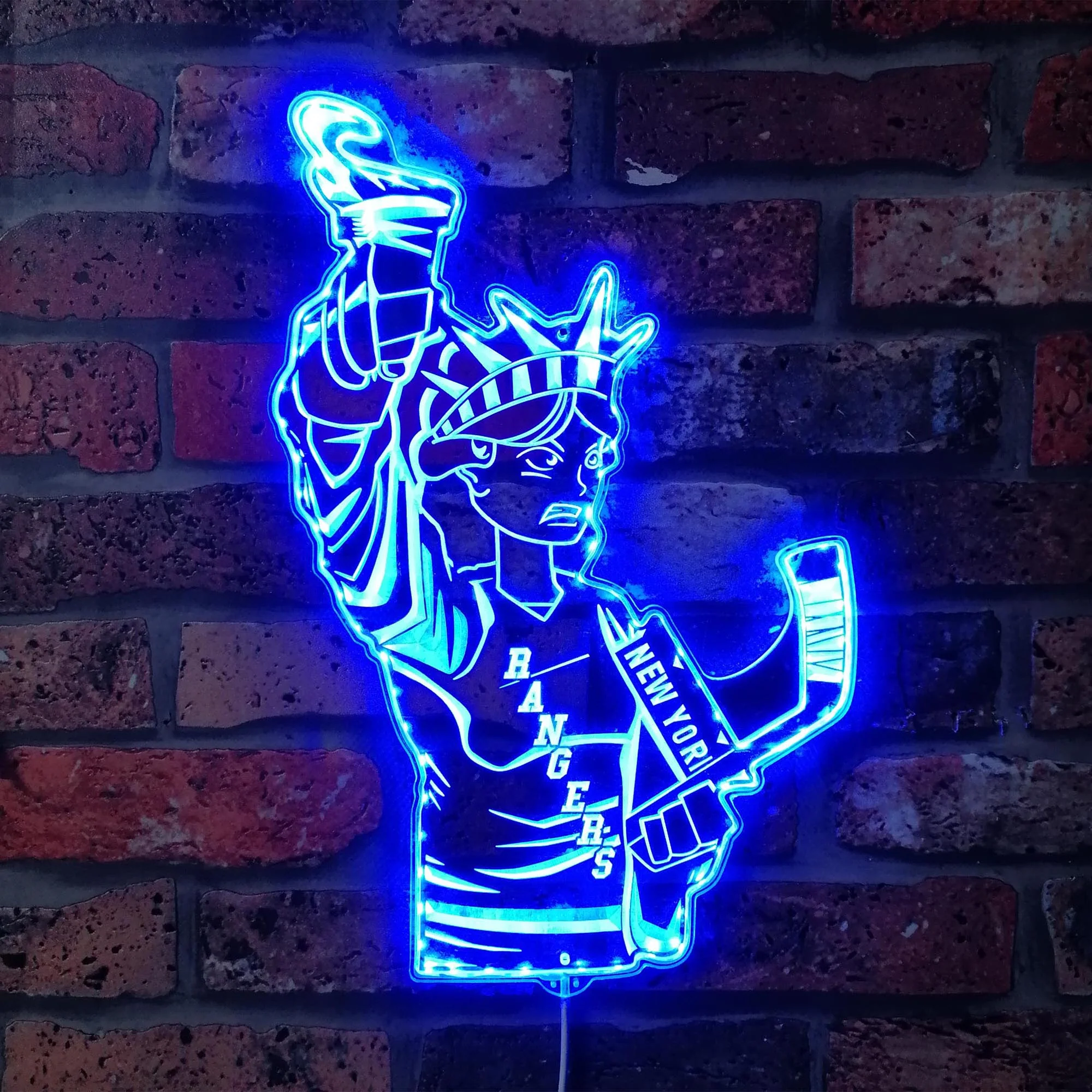 New York Rangers Mascot Neon LED Sign with Dynamic RGB Colors - Image 4