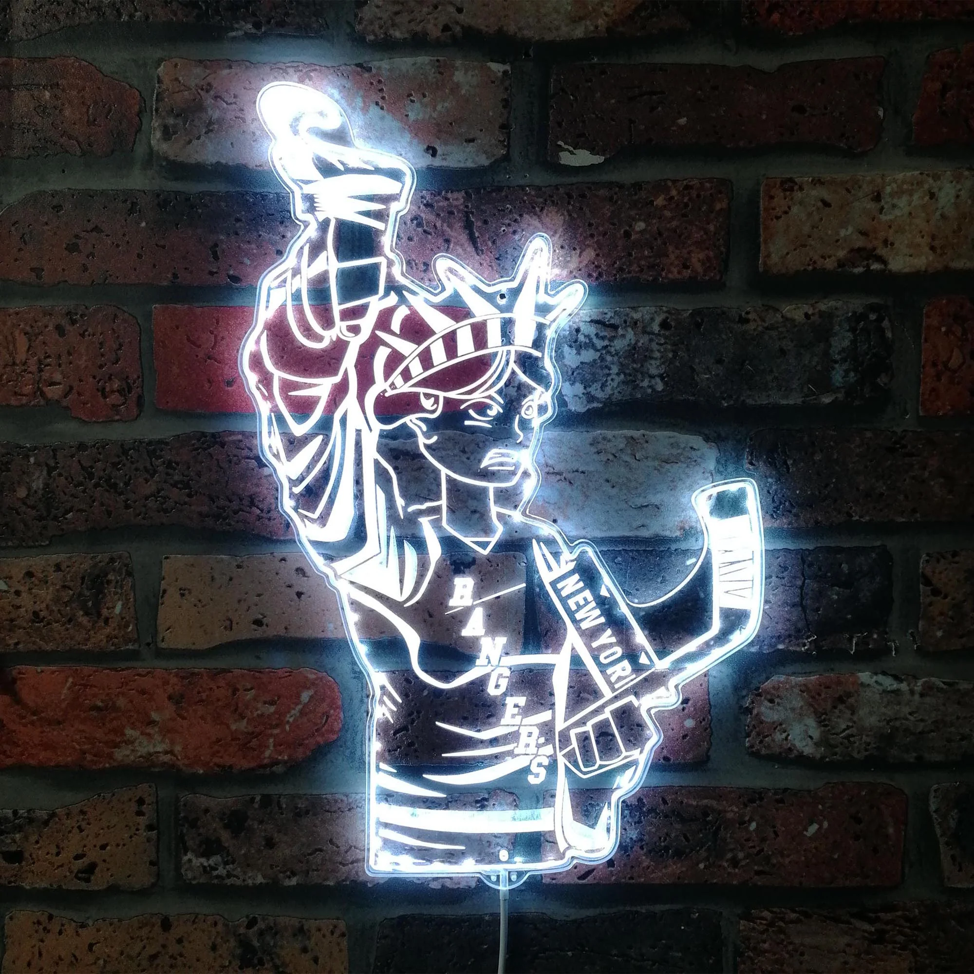 New York Rangers Mascot Neon LED Sign with Dynamic RGB Colors - Image 5