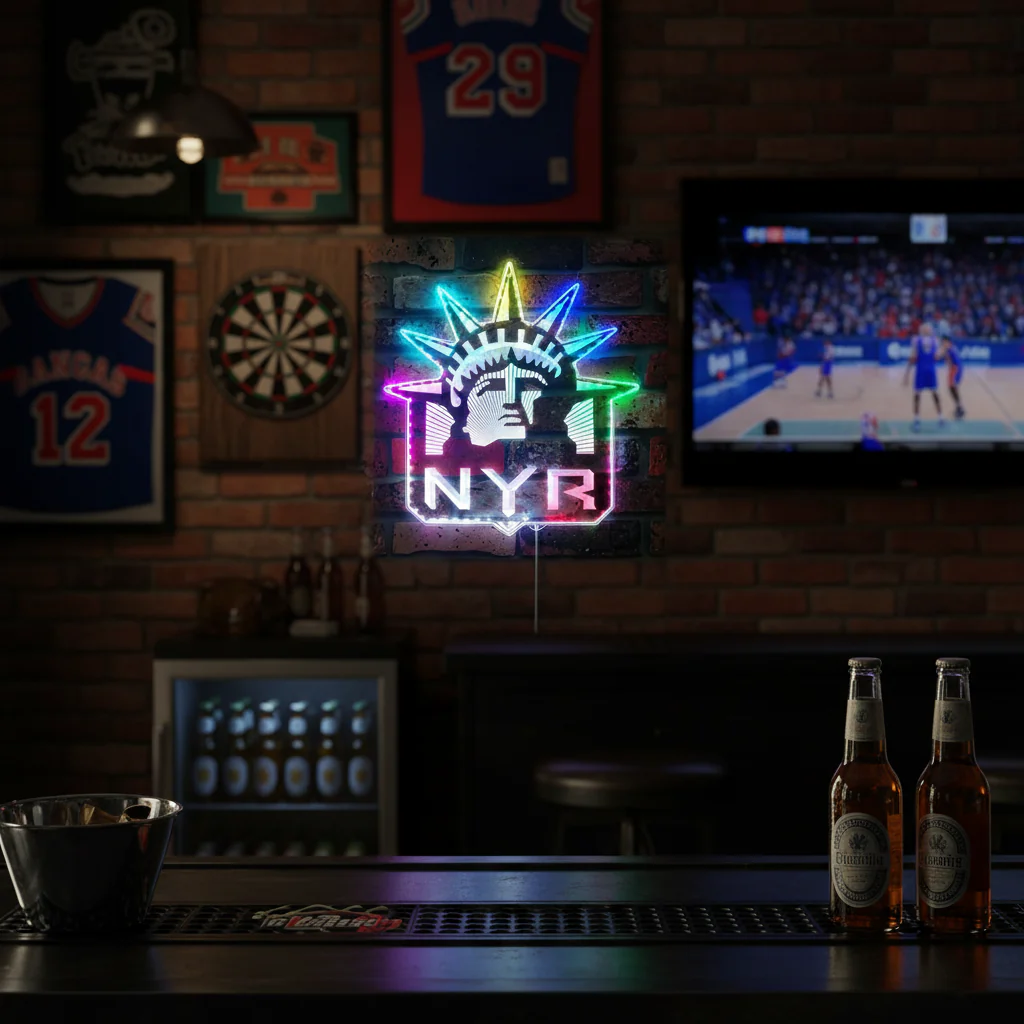 New York Rangers Neon LED Sign with Dynamic RGB Colors - Image 8