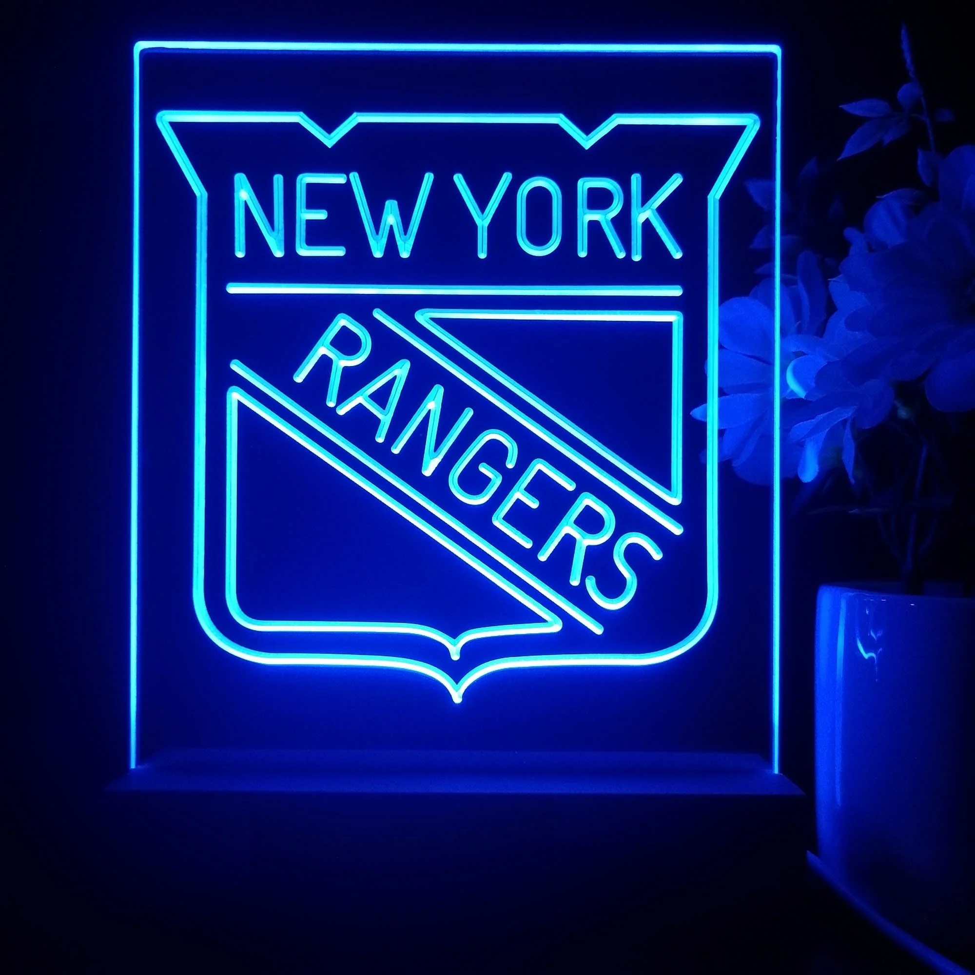 New York Rangers 3D Illusion Night Light Desk Lamp - Image 4