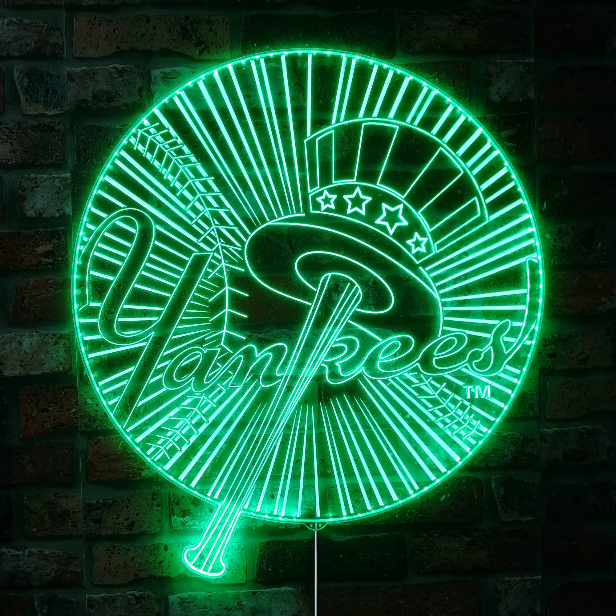 New York Yankees Neon LED Sign with Dynamic RGB Colors - Image 6