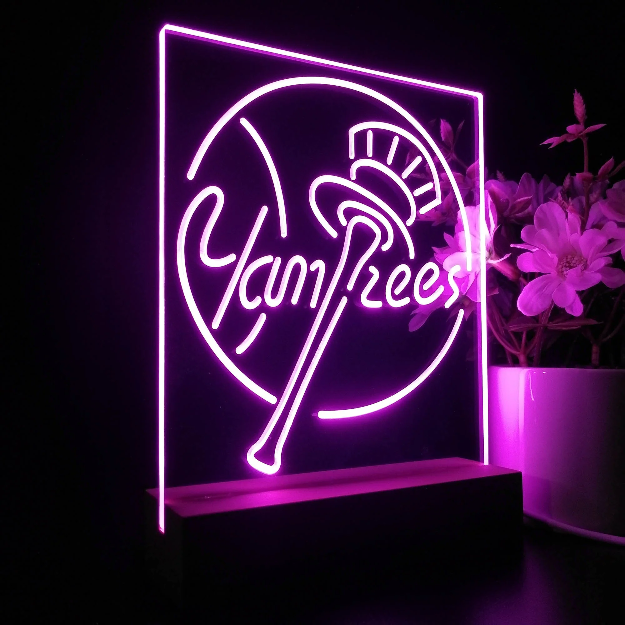 New York Yankees Neon Sign Table Top Lamp - Image 6